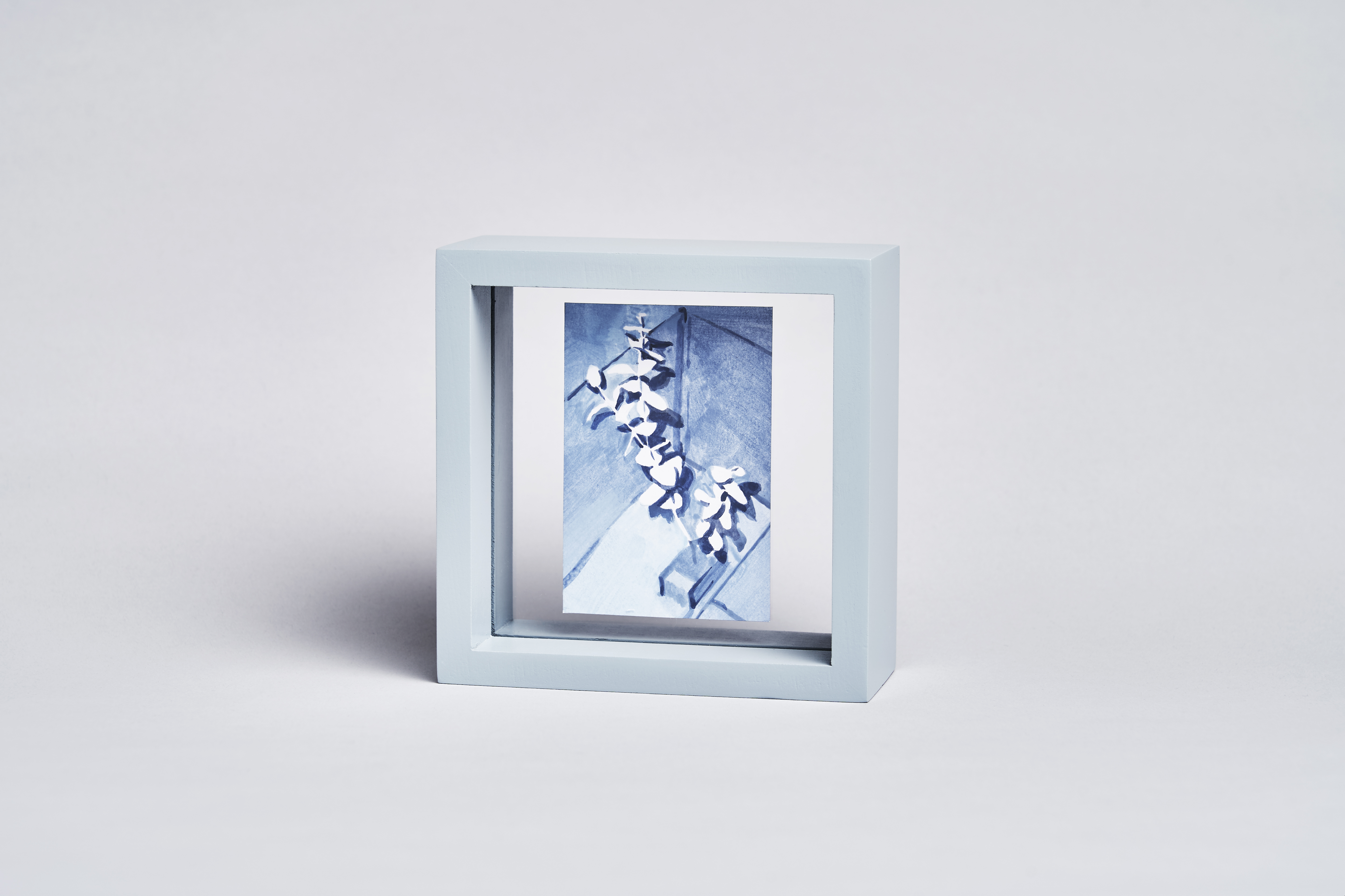 Box6, acrylic on paper, acrylic panel, wood frame, 11x11x4.5cm