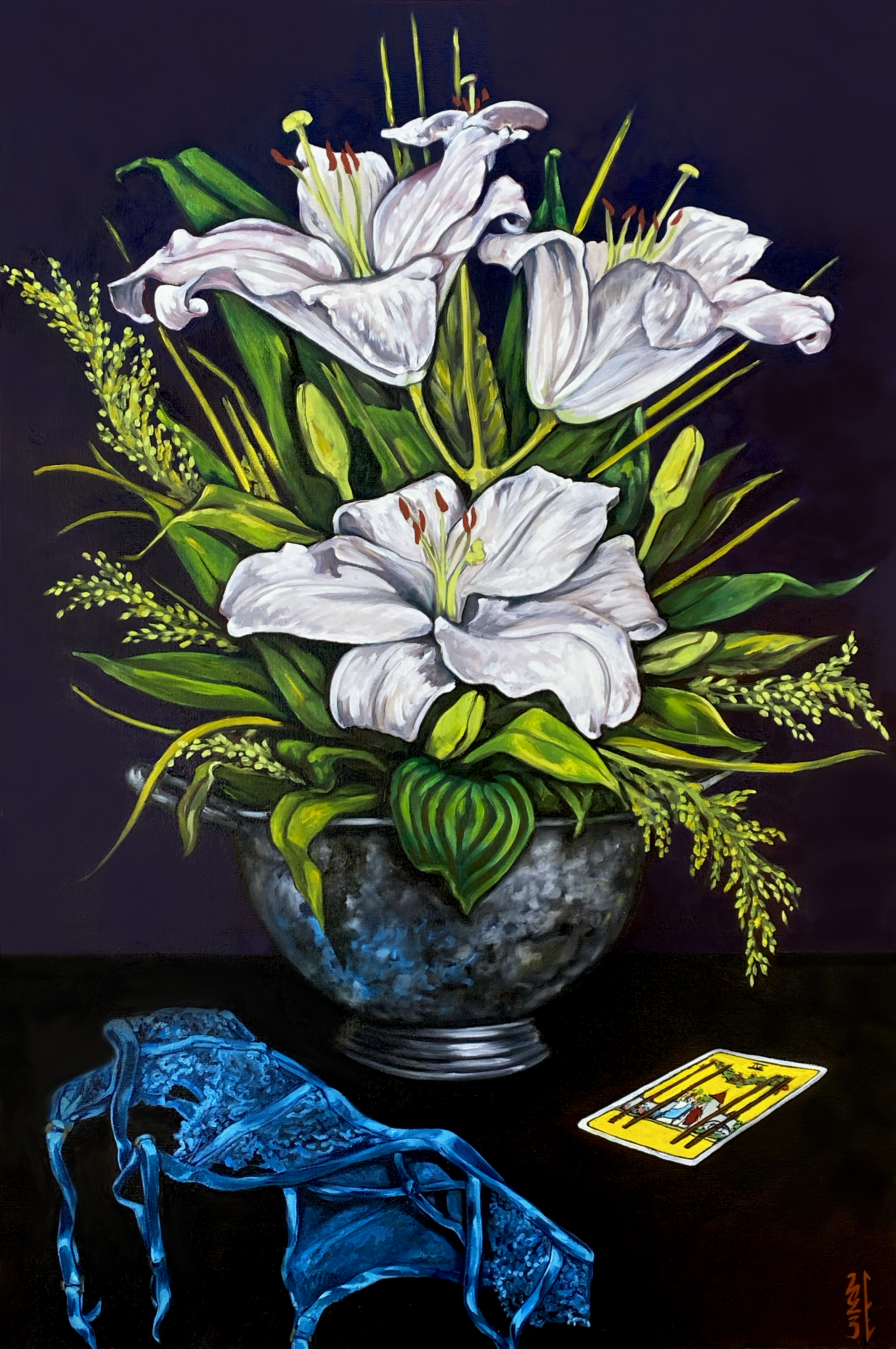 New home, new growth (2023), oil paint on canvas, 91x61cm
