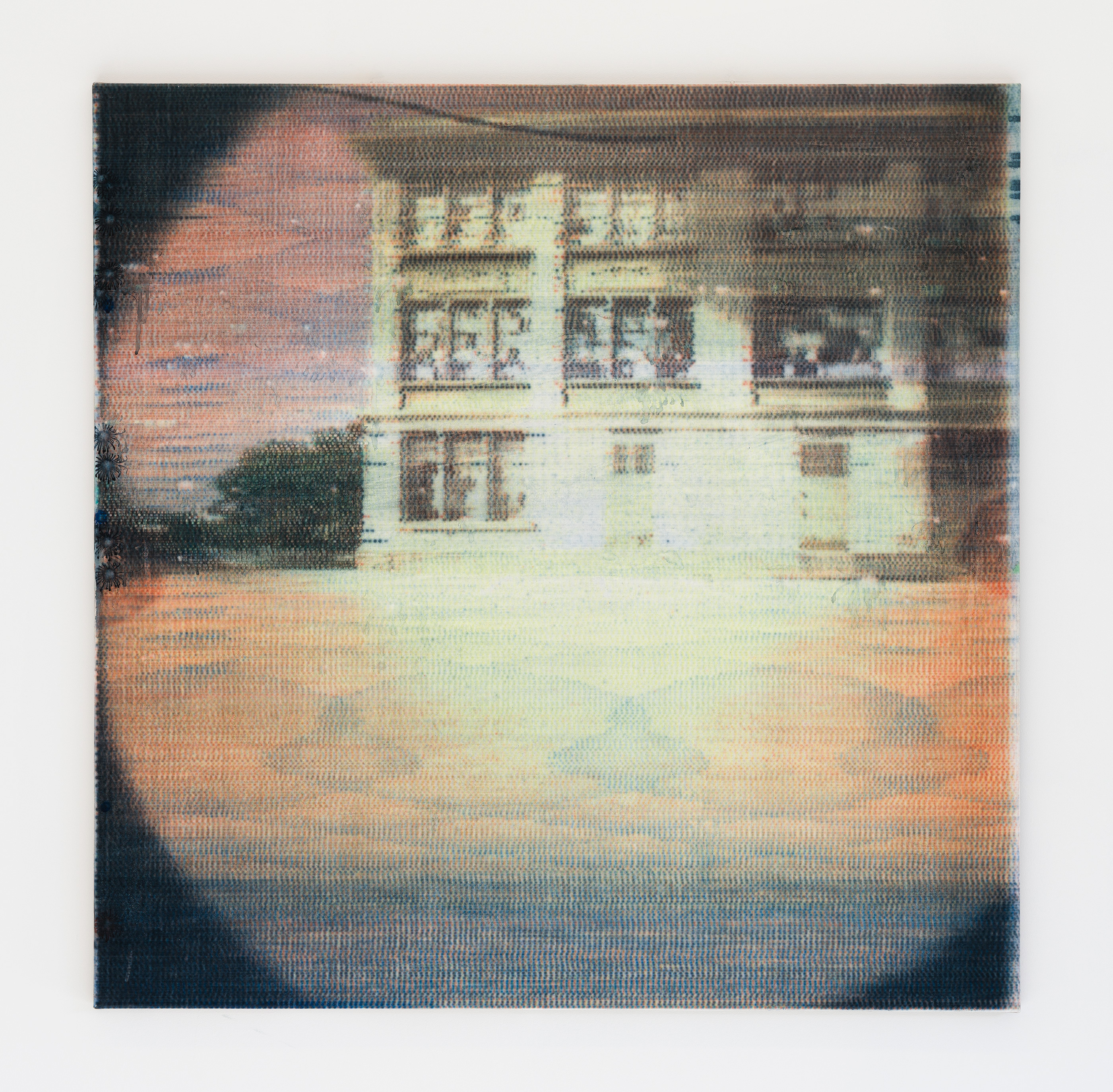 Untitled, 2025, watercolor on canvas, 39 3/8 x 39 3/8 in. 100 x 100 cm.