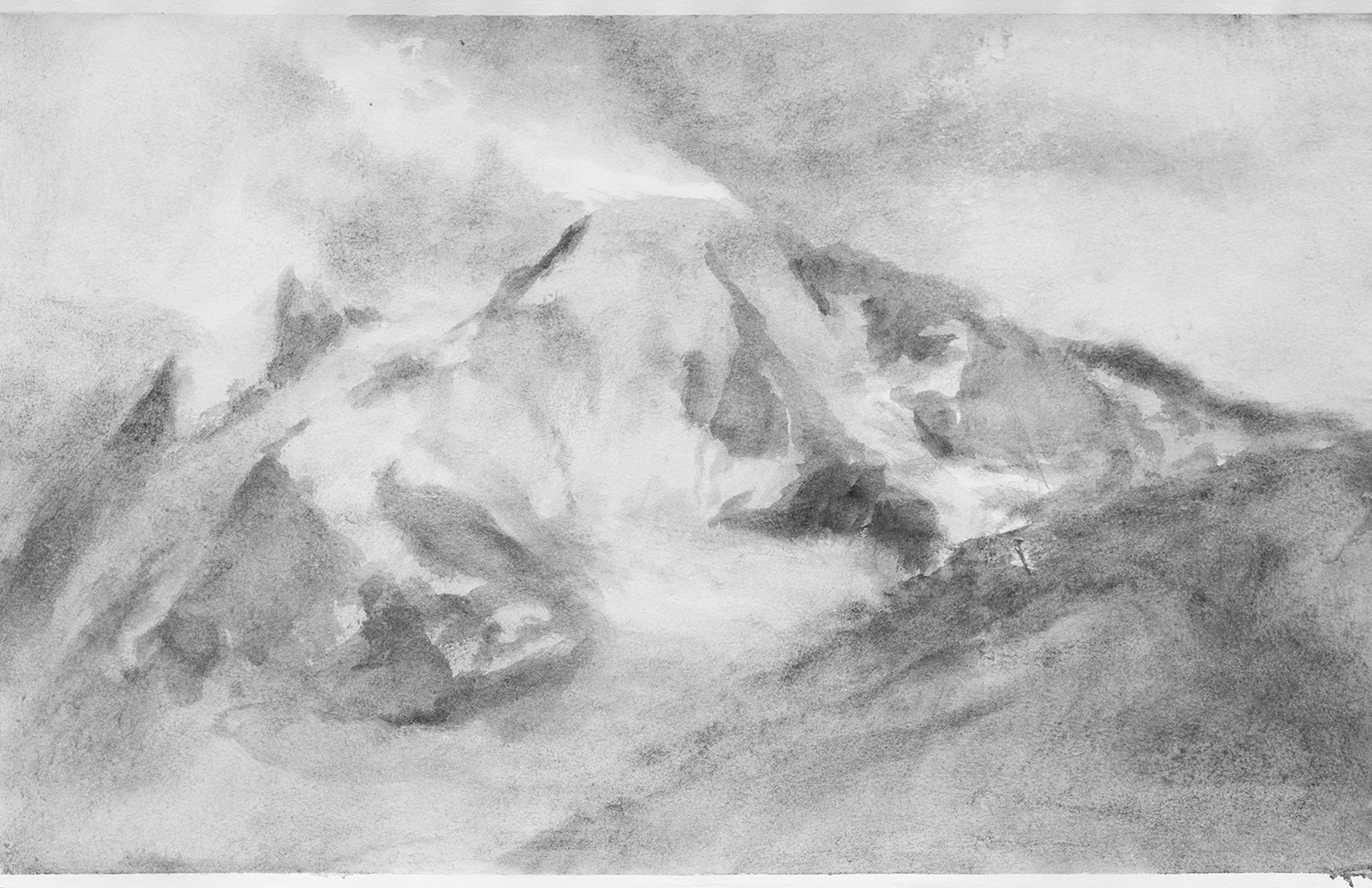 Massif, brumes (I)gouache on paper32,5 x 50 cm, 2017