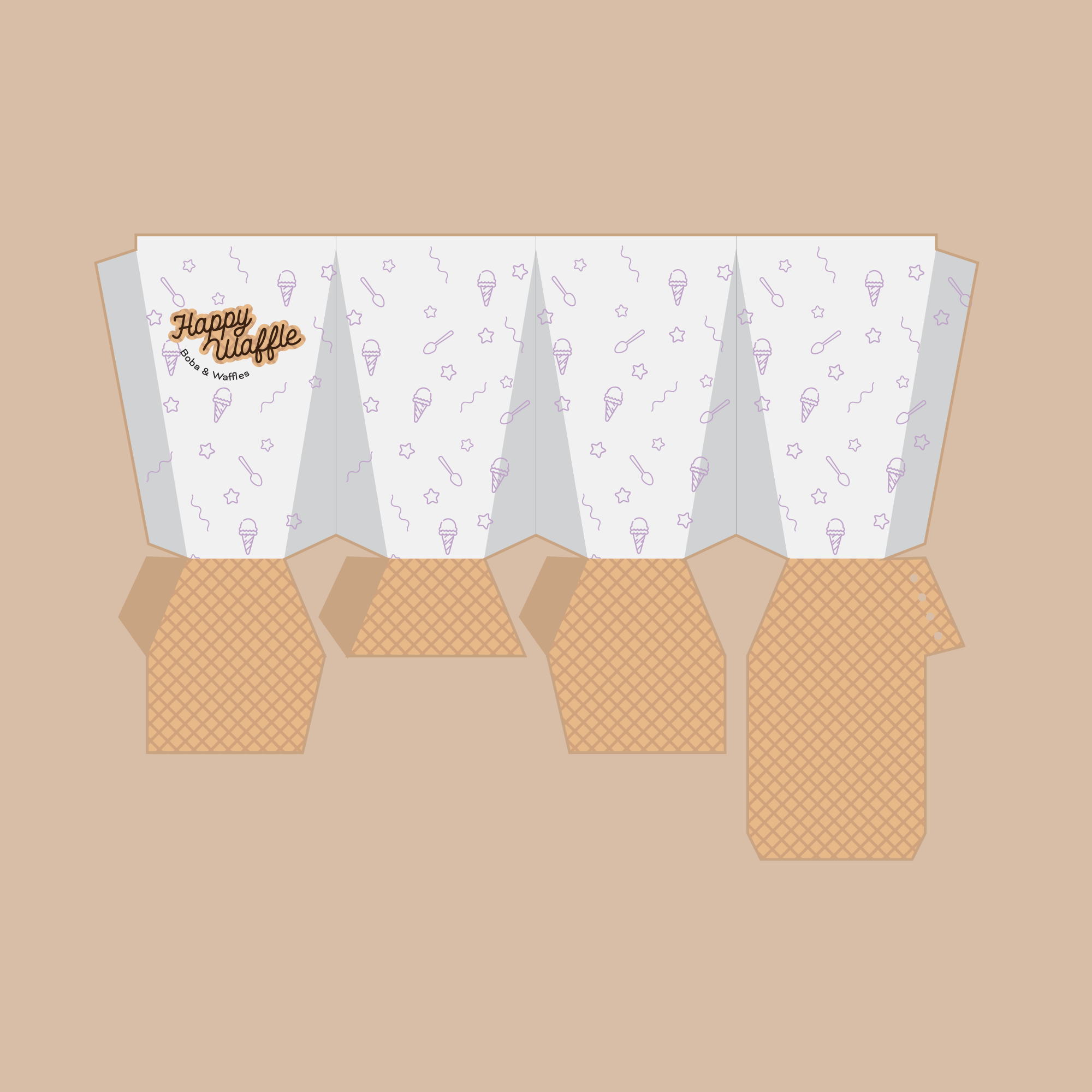 Happy Waffle, 2020, Print Package