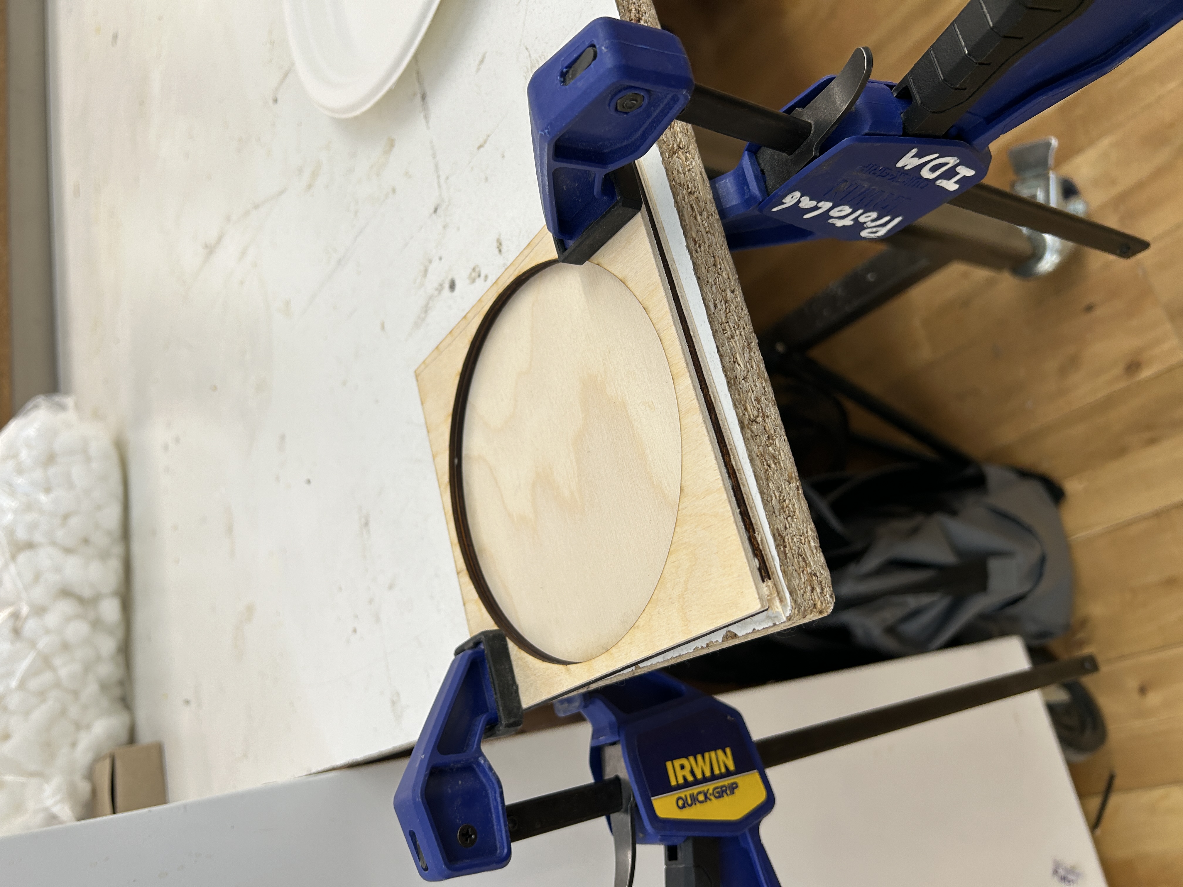 glueing the mold together