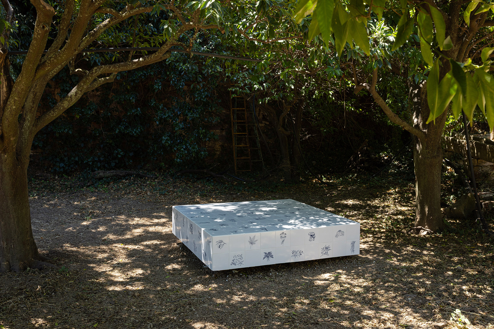 Adriana Varejao, Panacea Phantastica, 2003, ONCE WE WERE GARDENS exhibition, 2025, DEO, Karavas Estate,Kampos, Chios Island, Greece, courtesy of the artist and Gagosian, photo: Nikos Alexopoulos