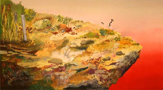 To The End, Acrylic and Oil on canvas, 71"x129" 2005