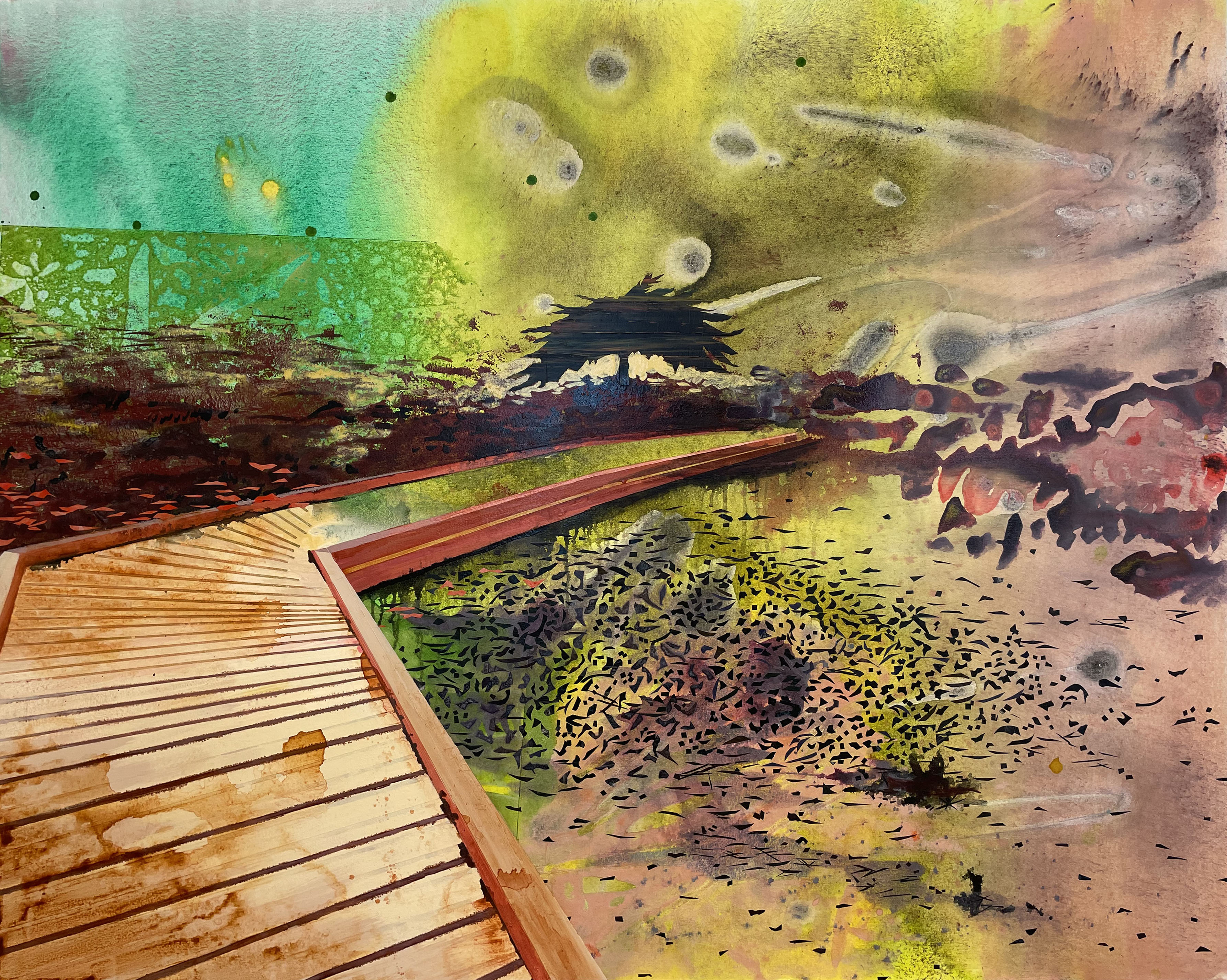 Carpinteria, Acrylic on canvas 48”x60” 2022