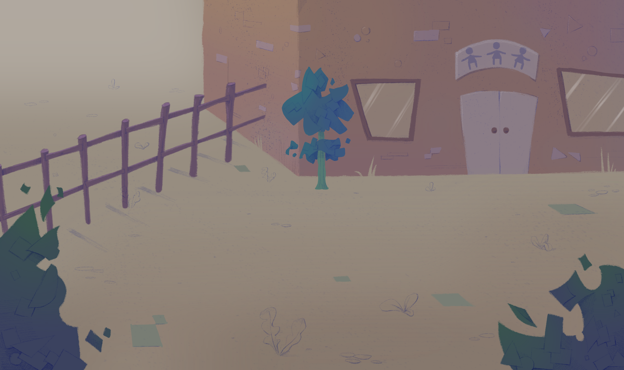 Coming-of-age animation background design / achtergrond ontwerp door Kees Illustration.