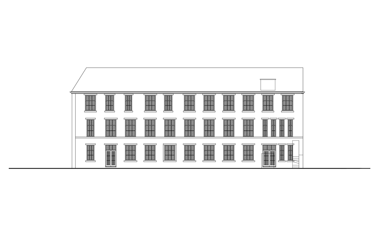 block c, rear elevation