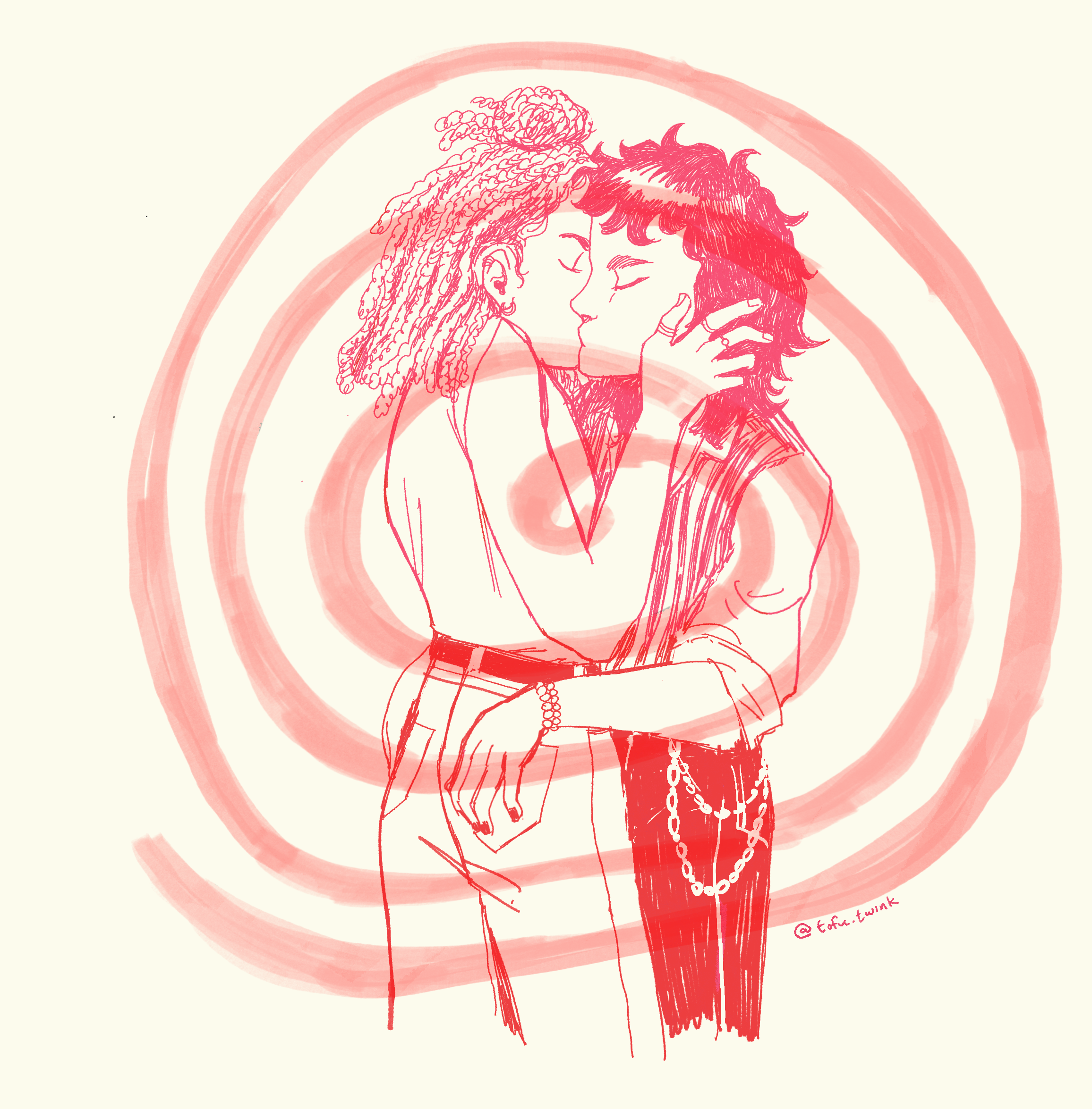 "First Taste." Digital Illustration inspired by a Fiona Apple song. 2024.