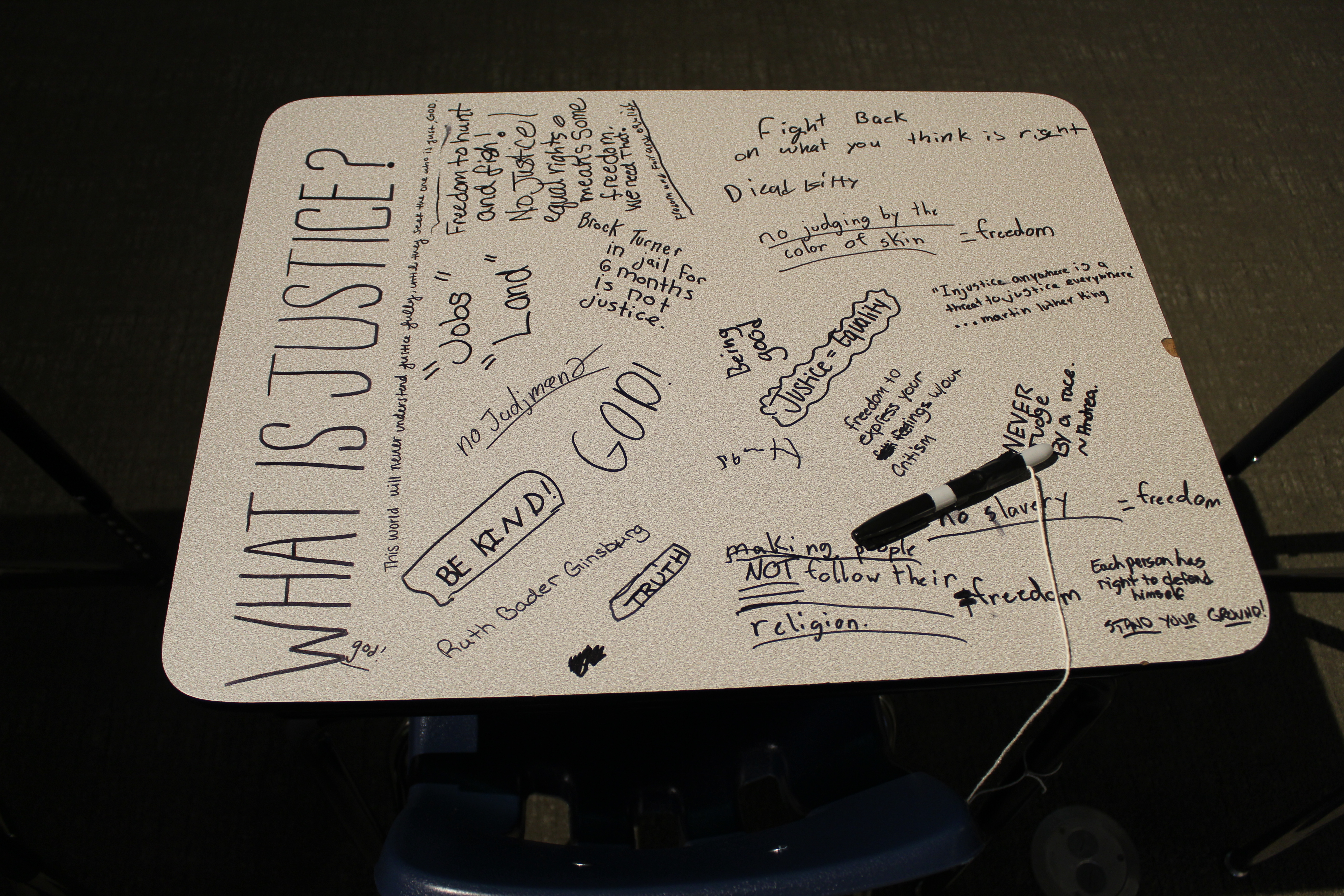 HERE WE STAND (NOTHER DAY Installation detail)