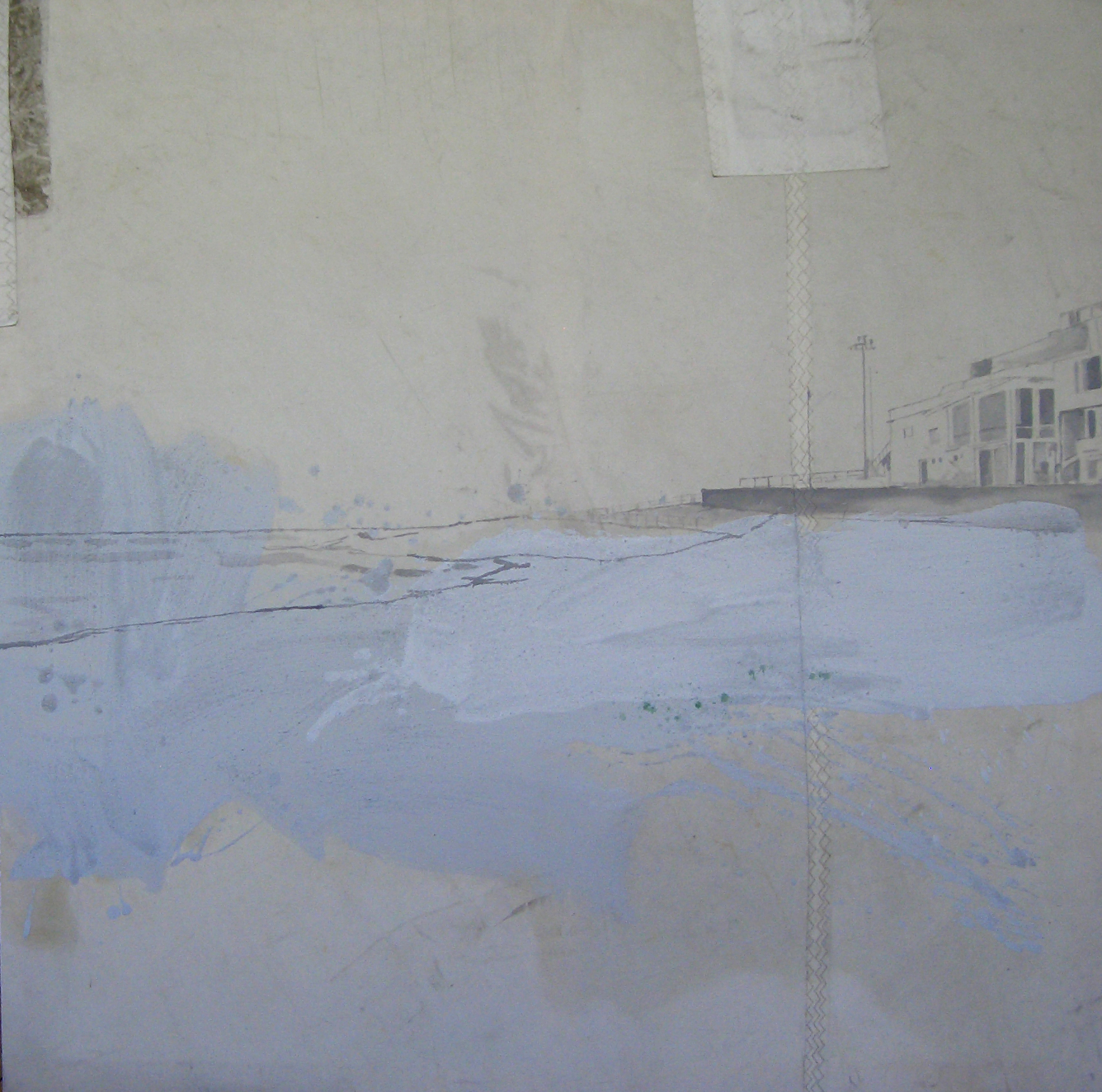 "A Casa da Praia" 2007 Mixed Media on Canvas 100x100 cm
