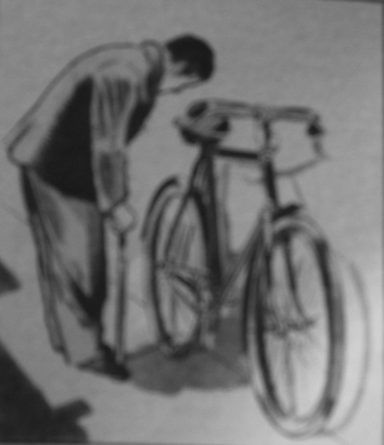 Suceso, 1999 Charcoal and pencil on paper, 5.5" x 4.5"