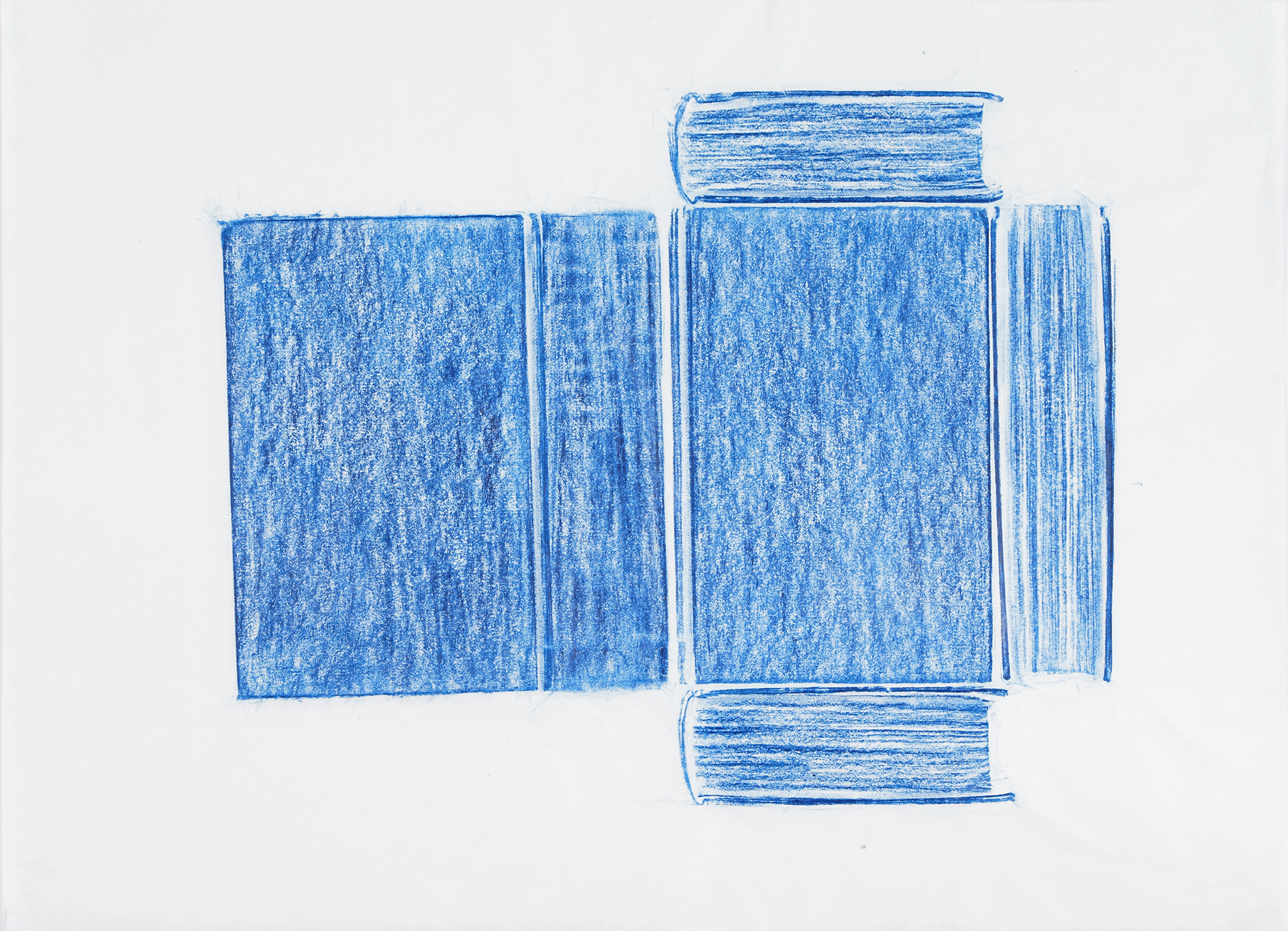 Fat Book, 2015. Frottage, 18 1/4 x 25 inches (46.4 x 63.5 cm)