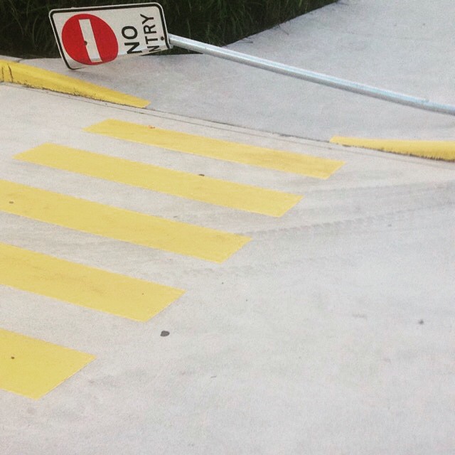 No Entry taken outside Bunnings, Sydney.