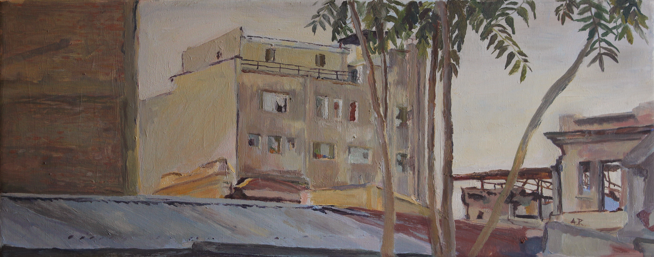 Vista desde el balcón - 30x70 cm- óleo sobre tela - $230.000