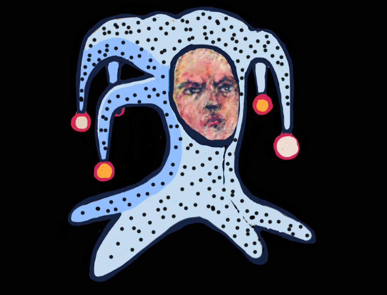 Not funny #1, digital painting, 2020