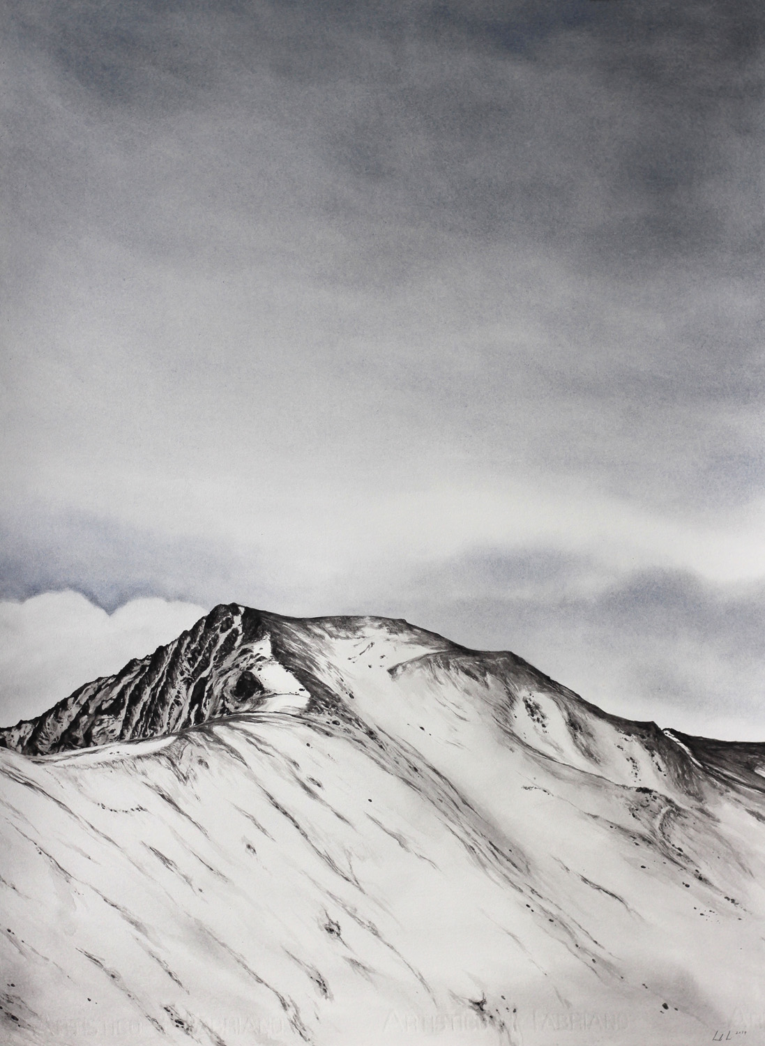 Don't Throw Rocks, Watercolour on Paper, 770 x 560mm, 2019