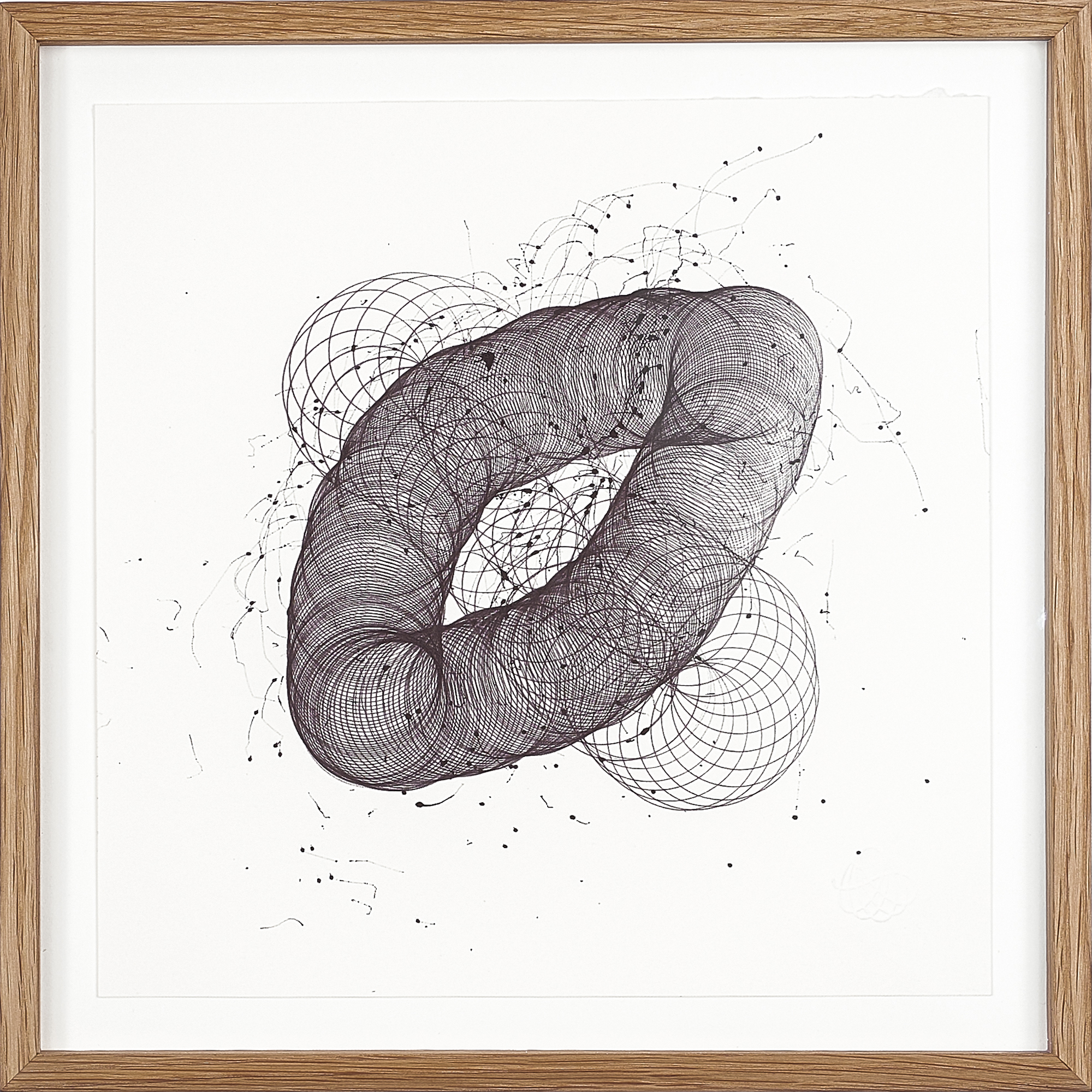 "Qring series" - 38x38cm - Ballpoint pen on paper - 2019.