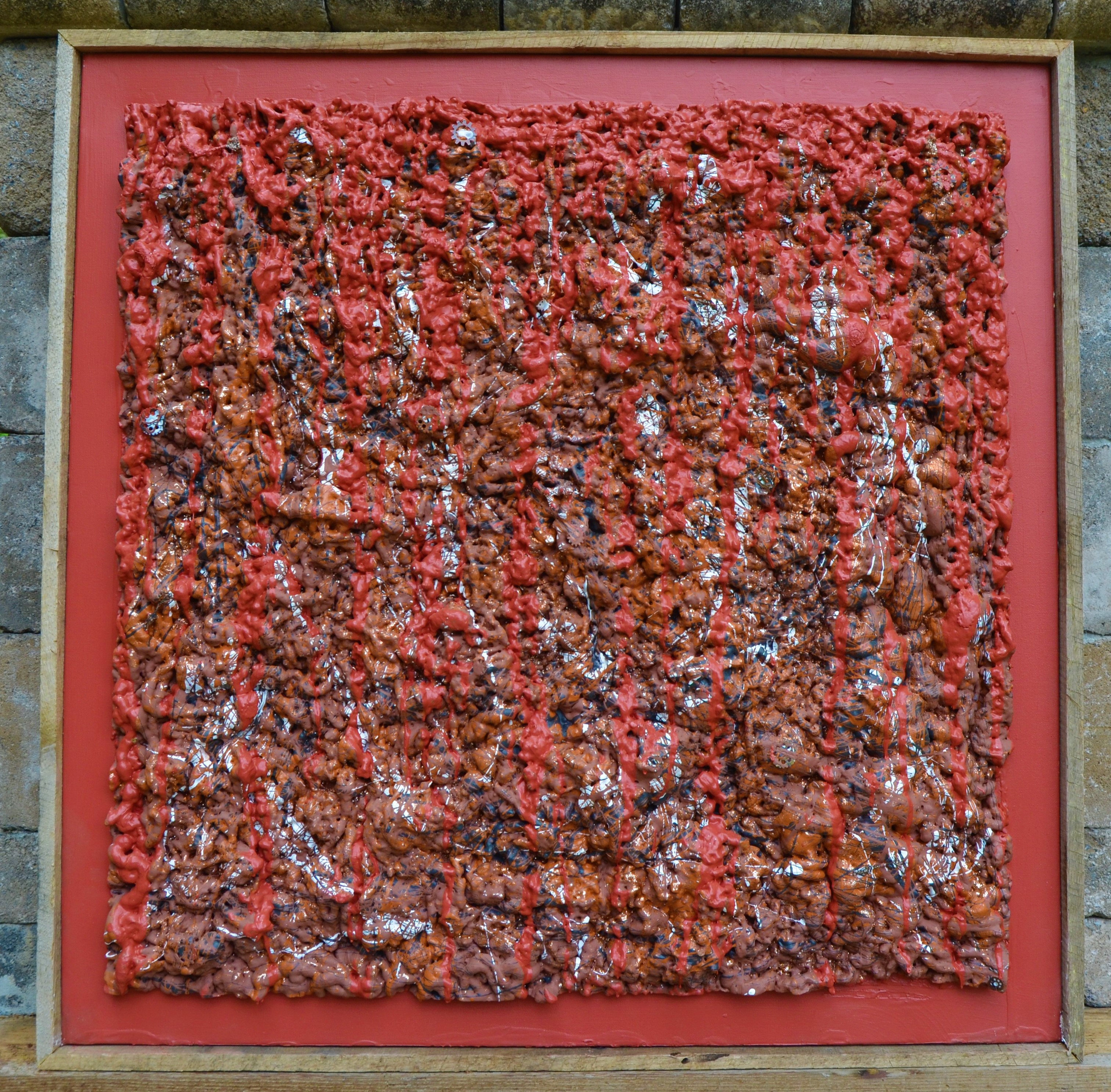 "Arroyo" Expandable Foam, Latex Paint, Glitter, Jewelry Bits, Pallet Wood, Canvas