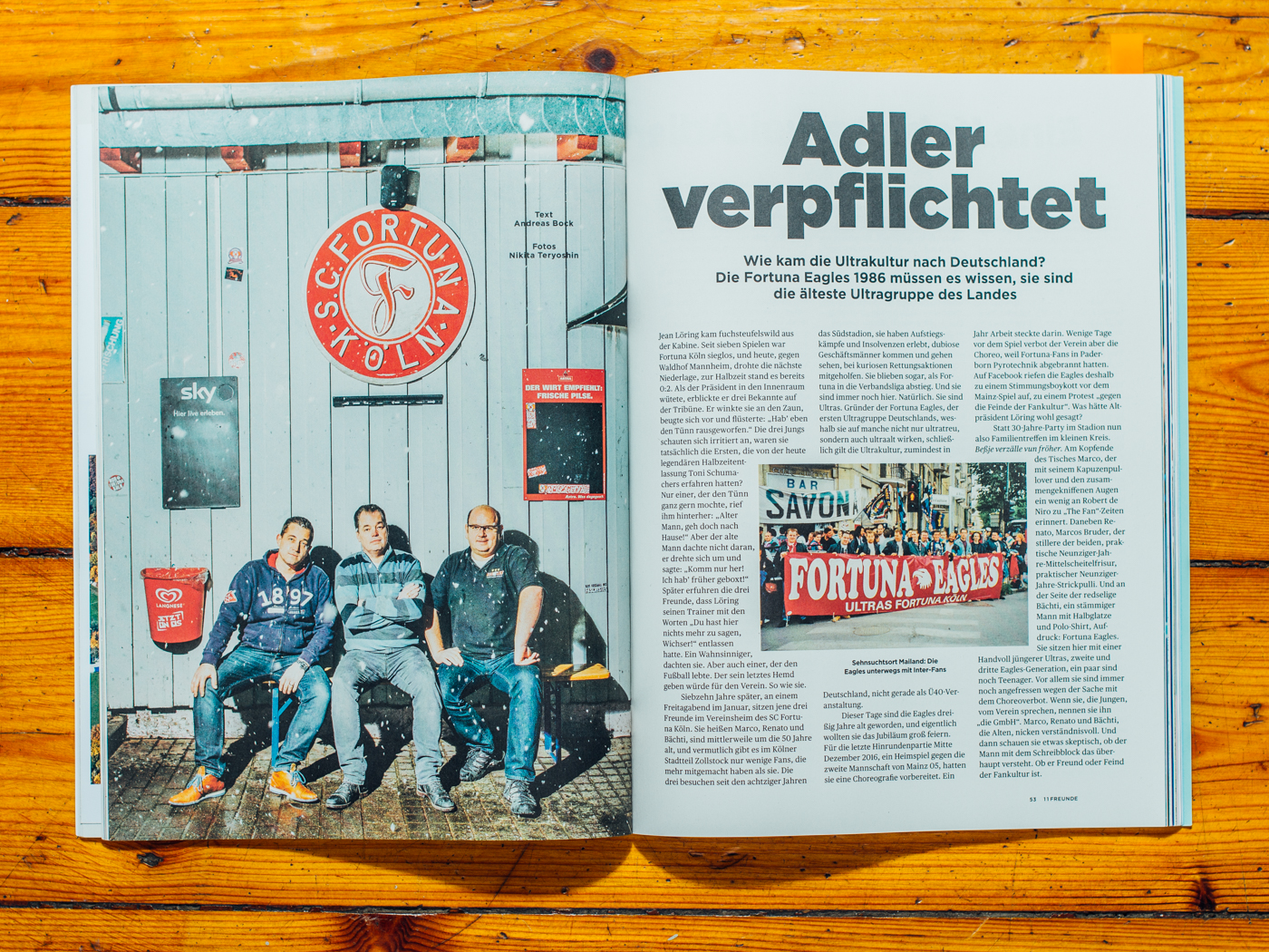 11 Freunde #184 / Fortuna Eagles Ultra Gruppierung Portrait, Februar 2017