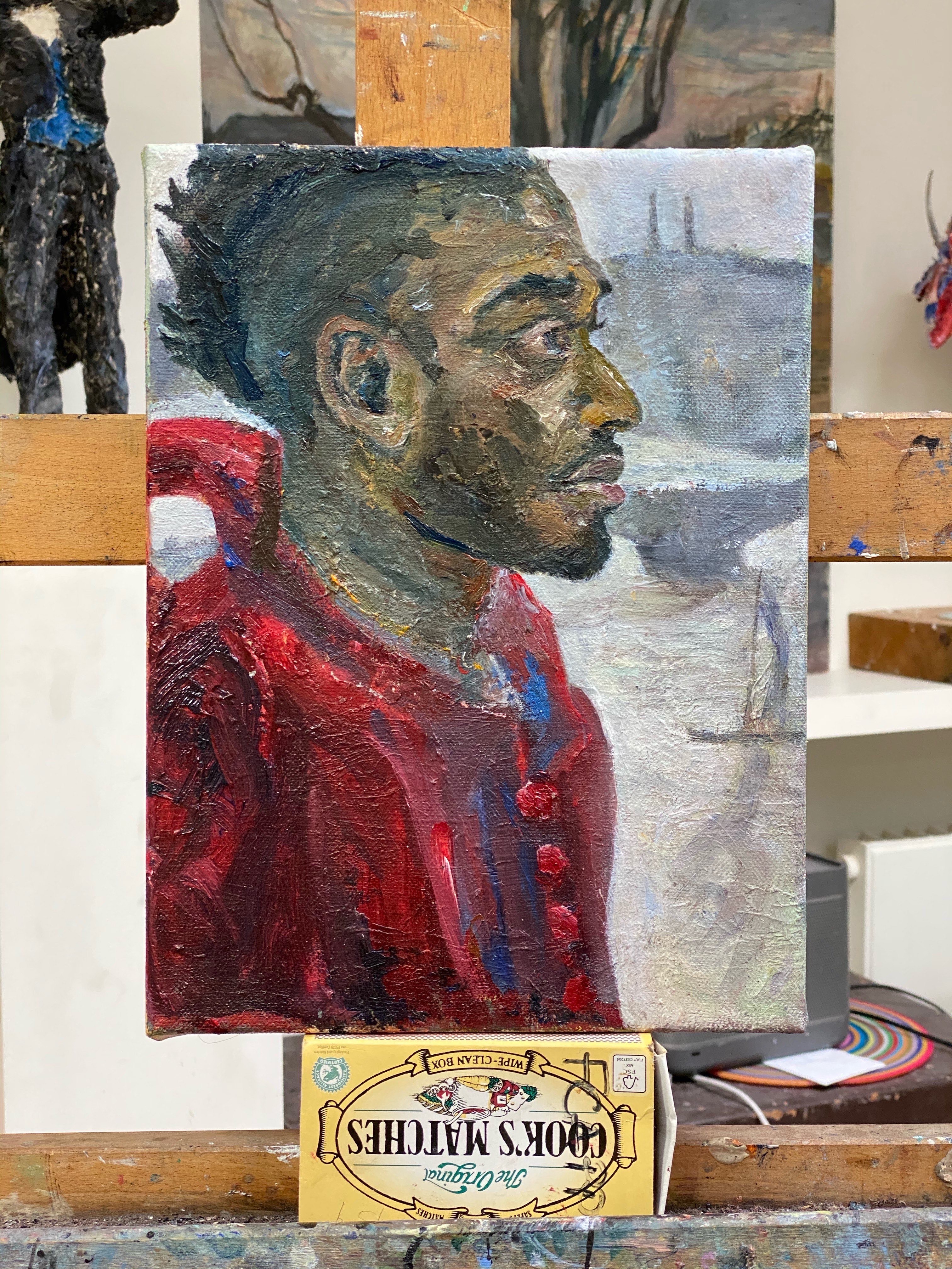 Curtly Thomas, oil on canvas, 30 x 22 cm