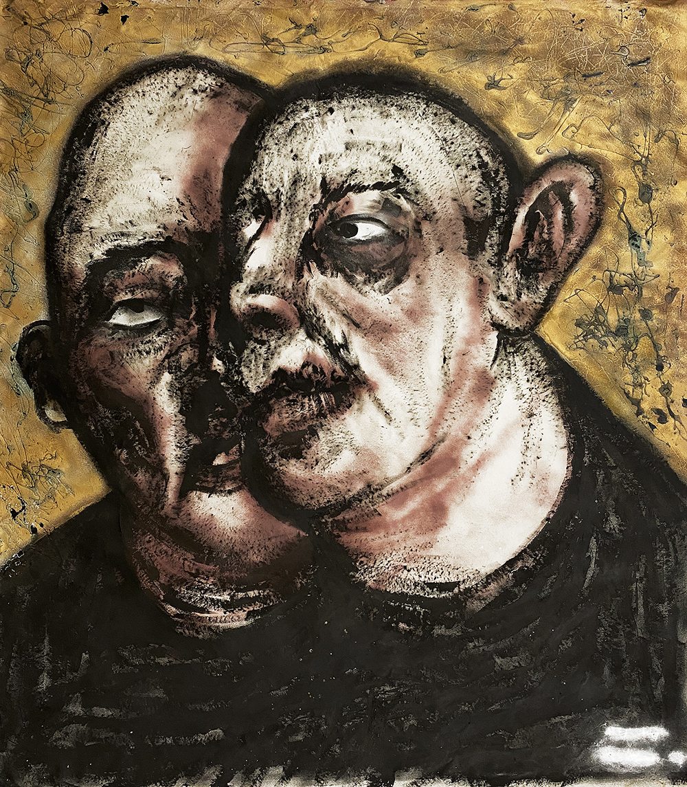 The dispersed thing 2019, mixed media on cotton, 241*211(cm)