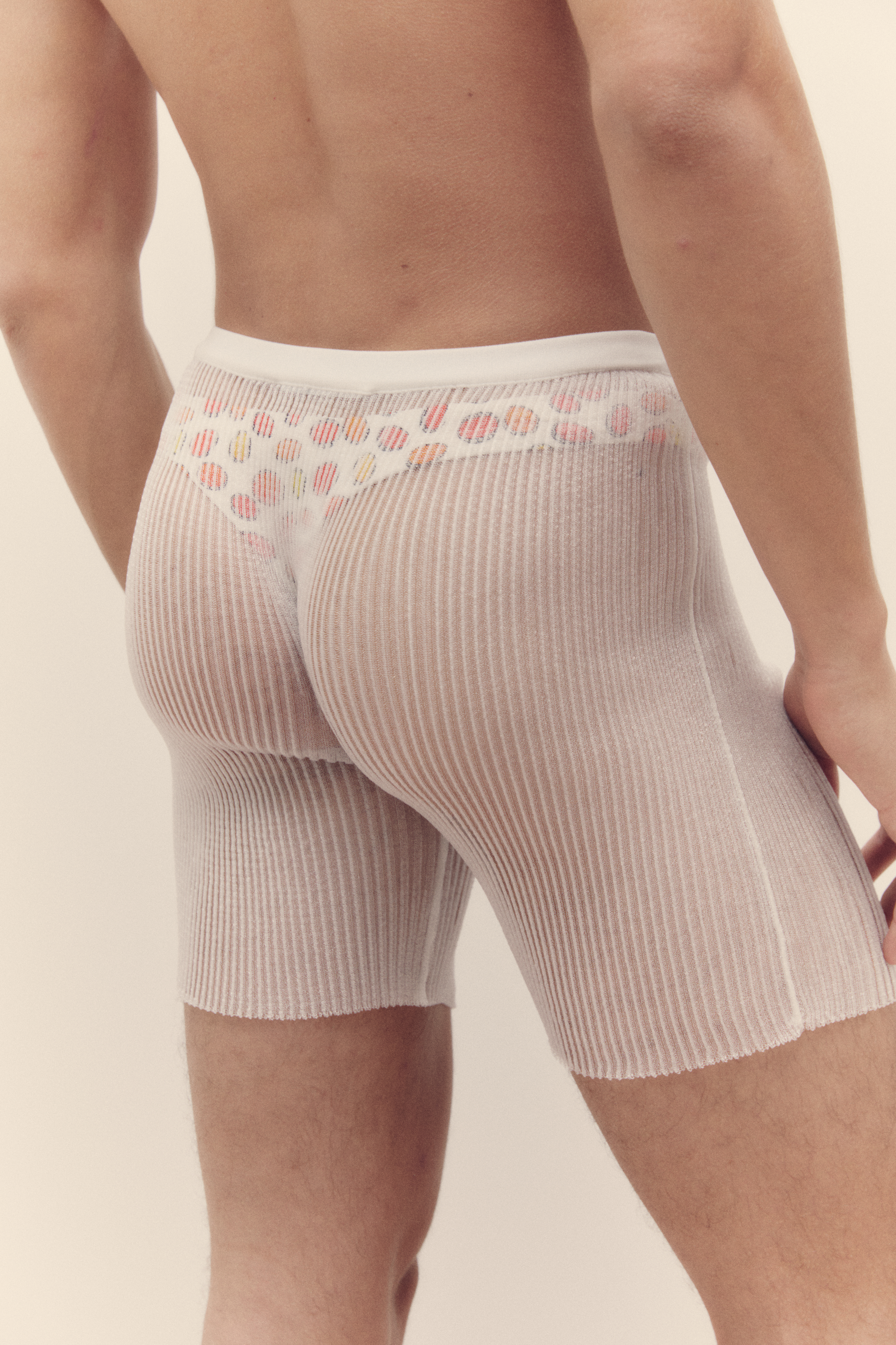 Kristal White Knit Boxer Brief