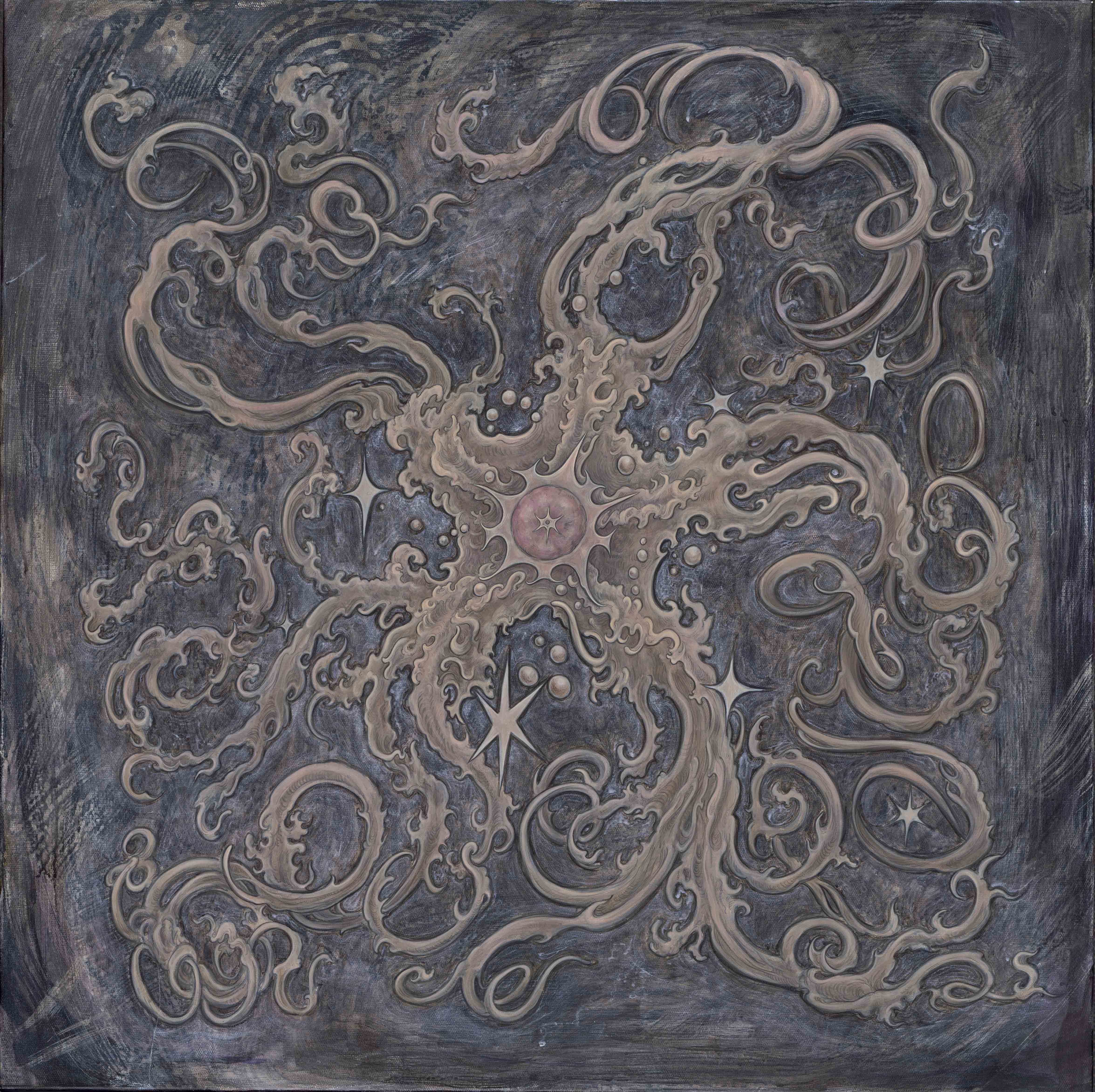 "Cervix of the Sea " , 80 x 80 cm , acrylic on canvas 