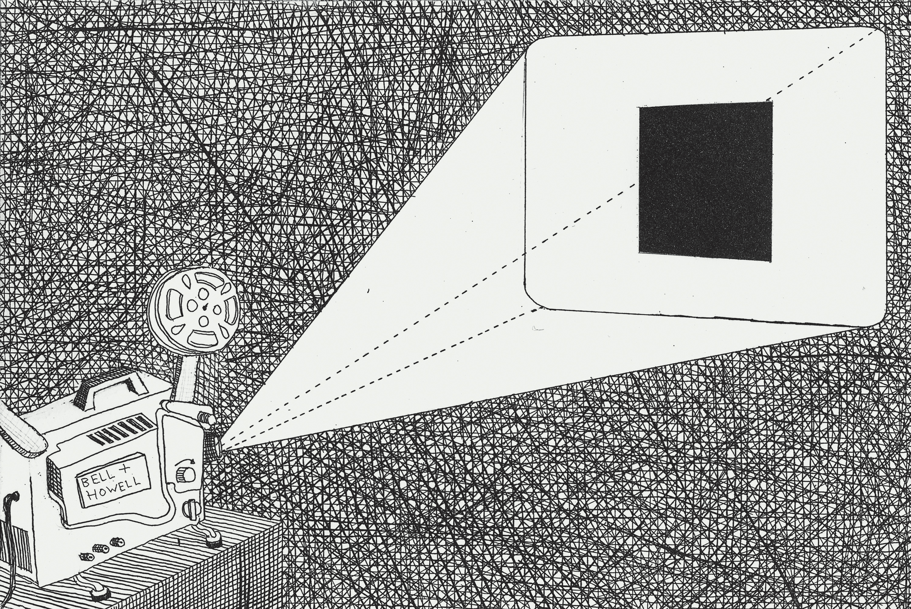 Study for 16mm Film (Synesthetic Object, Rotating View), 2006. Etching; 4 &times; 6 inches