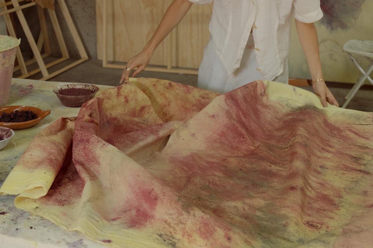 Meryl in the studio at JO-HS, Mexico City. Photos ©️ Orlando Vega.