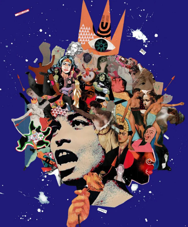 Dedicated to Angela Davis, ... And to all women / free / warriors / outsiders from which to take example... [collagebysandrine]