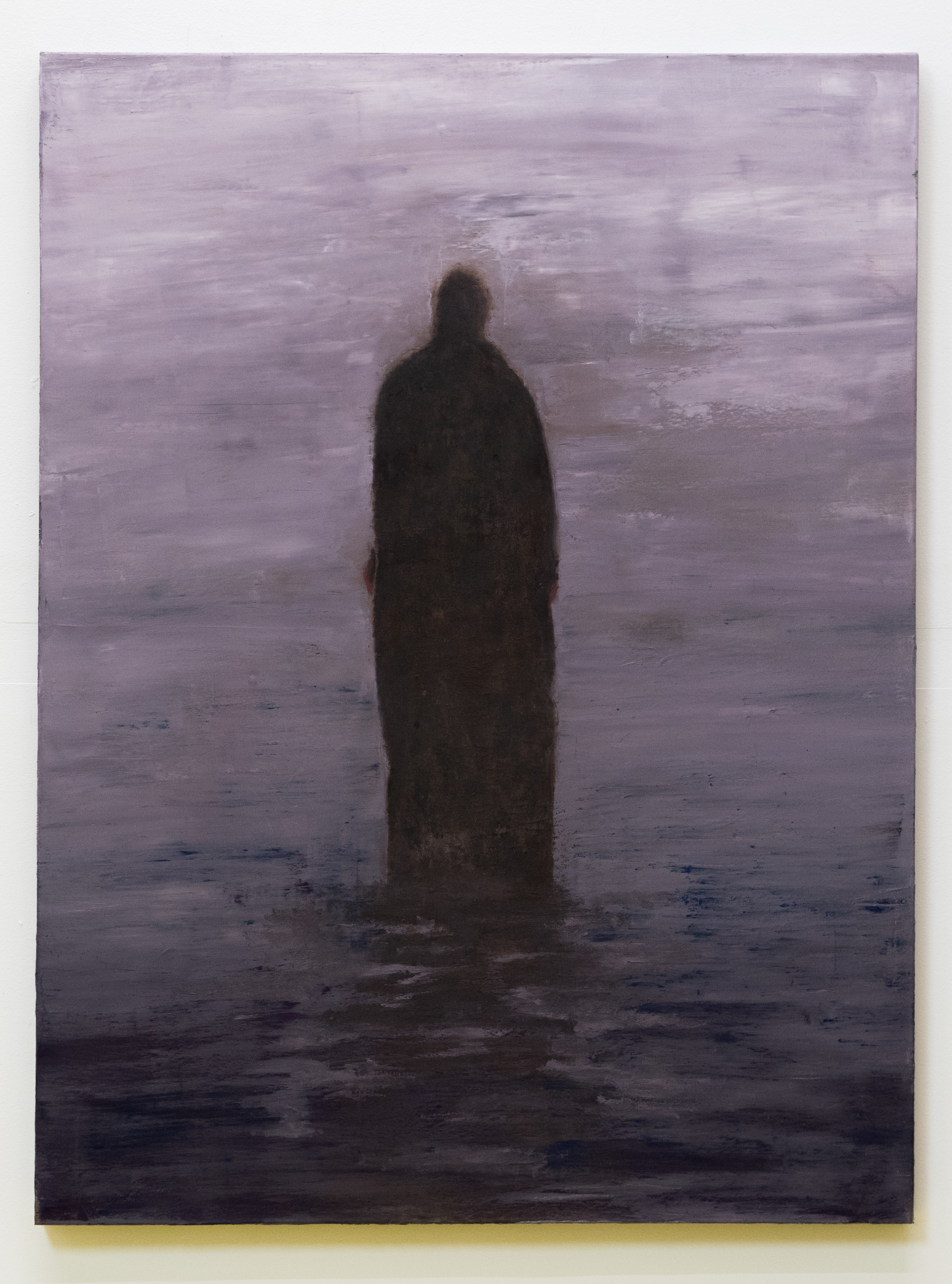 "The Hour of Solitude", Oil, Wax, and Raw Pigment on Canvas, 40 x 30"