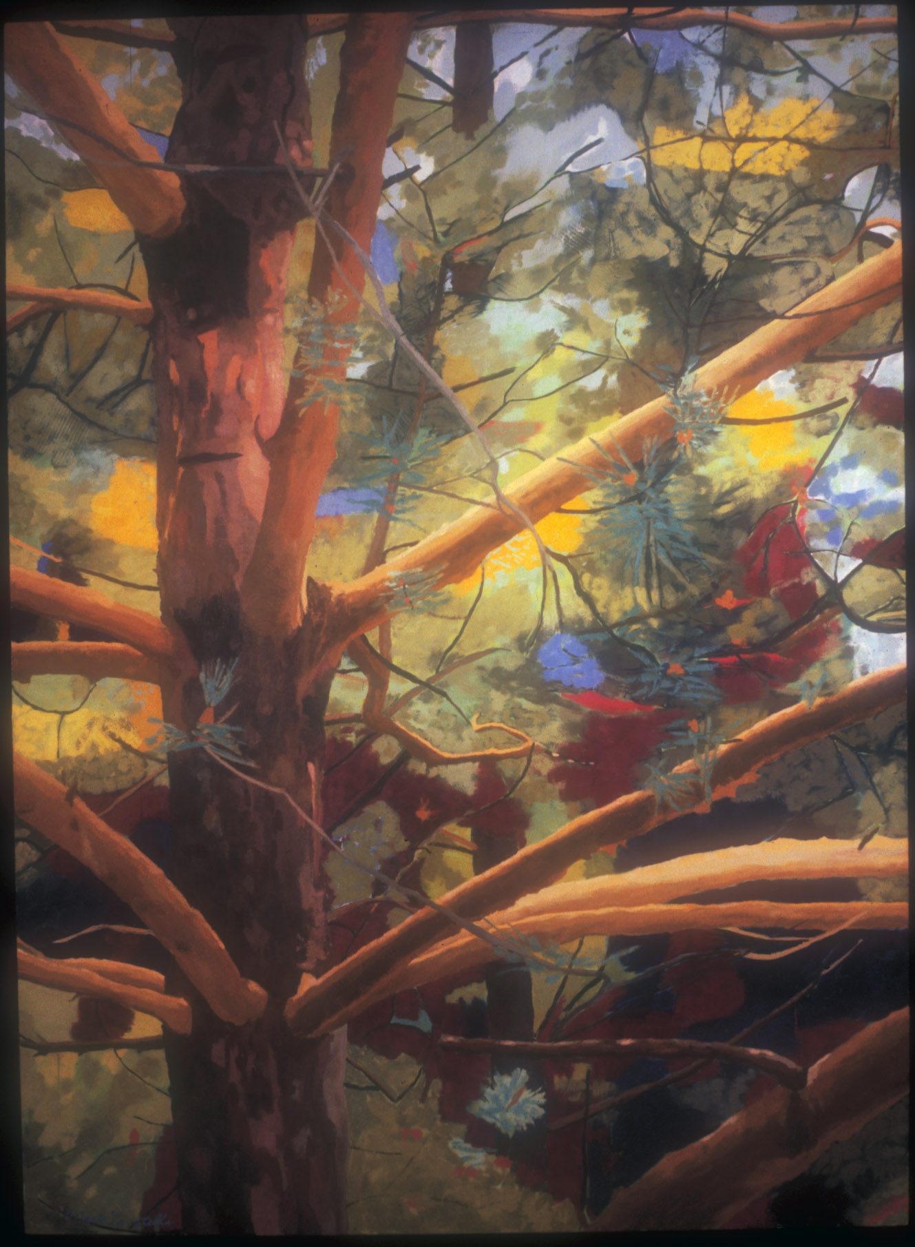 Sanctuary. 1997. encaustic over oil on panel. 65" X 48" (Priv. Coll.)
