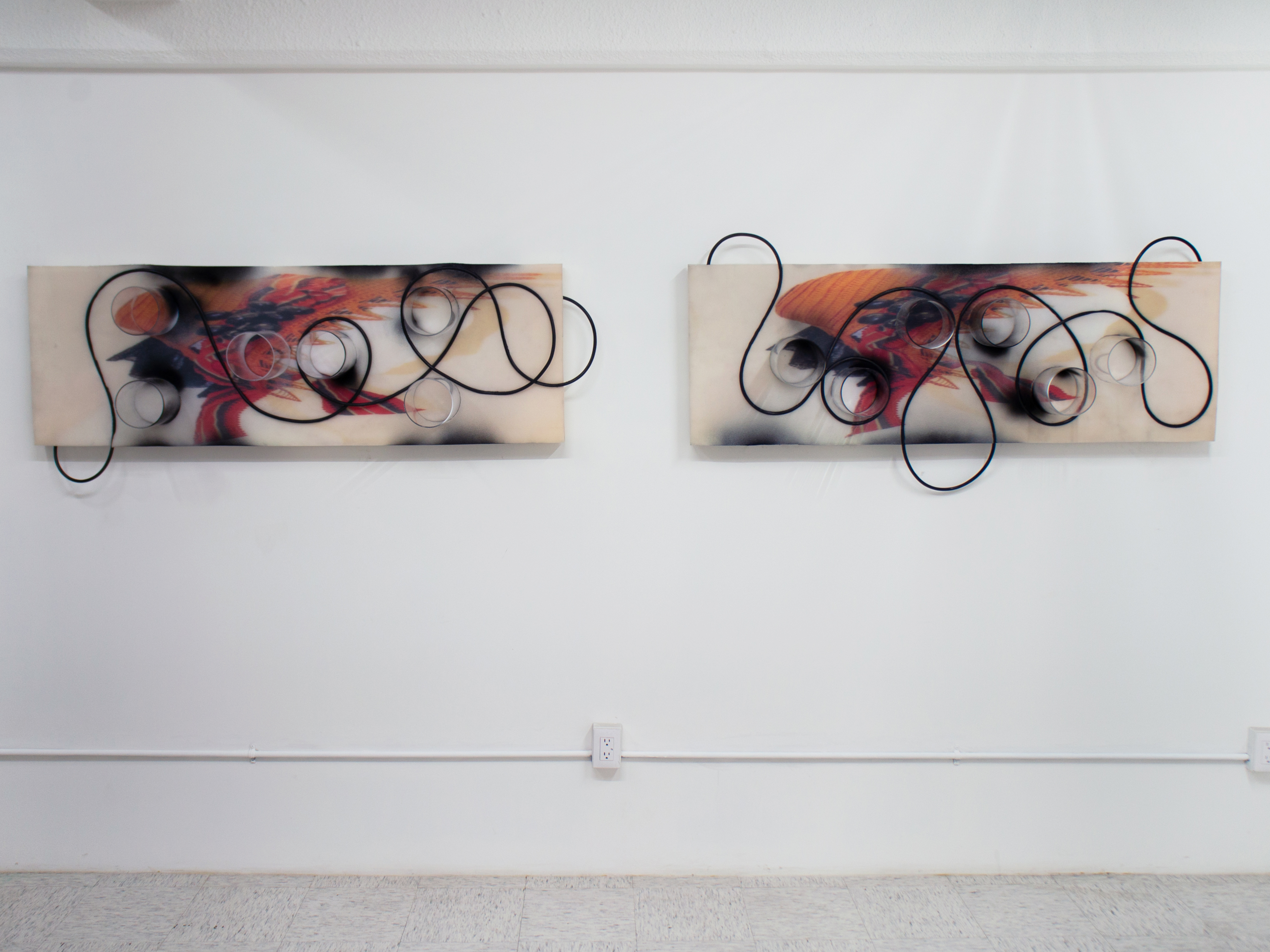 Installation view of 'Love Triangle' curated by Aro, Mexico City, 2024.