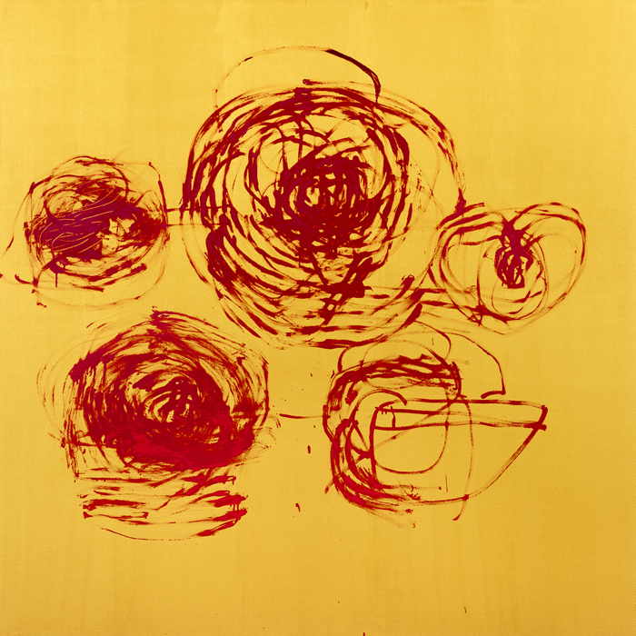 Electric Camellia, 2017, oil on canvas, 72x72 in