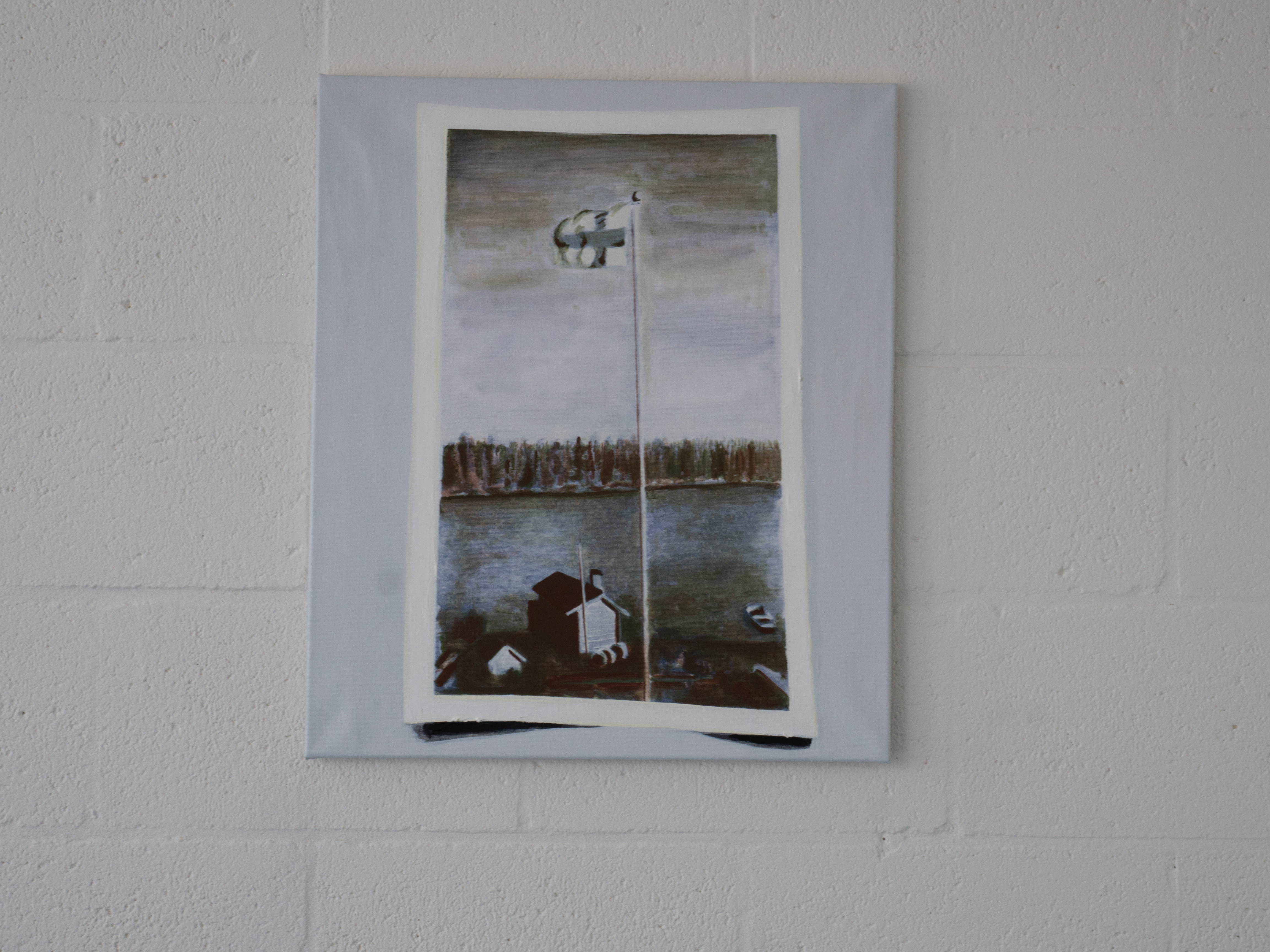 Still-life of a printed Photograph, 2023, Oil on canvas, 70x60cm.