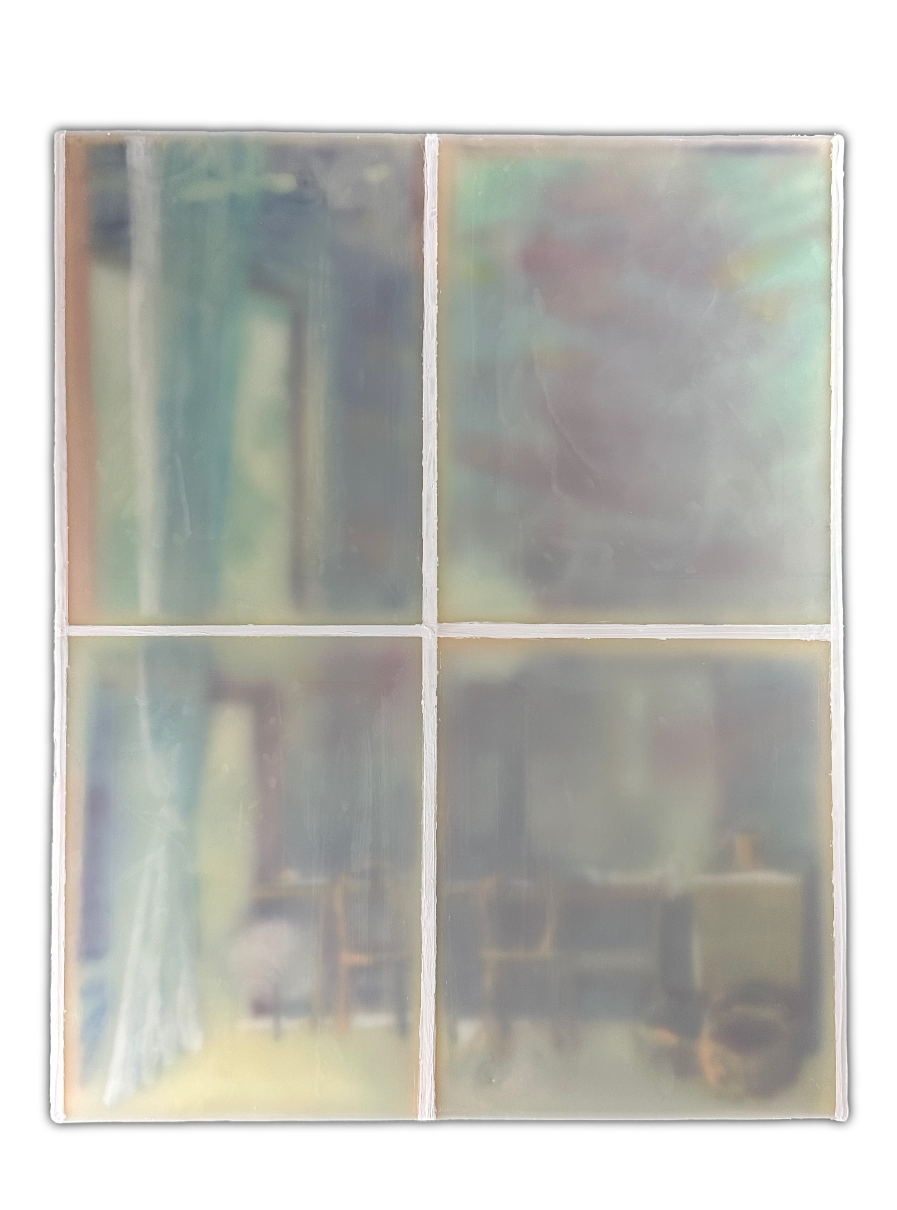 "Interior/Exterior XXVII (kagoshima)," encaustic on board, 20 in x 16 in, 2026