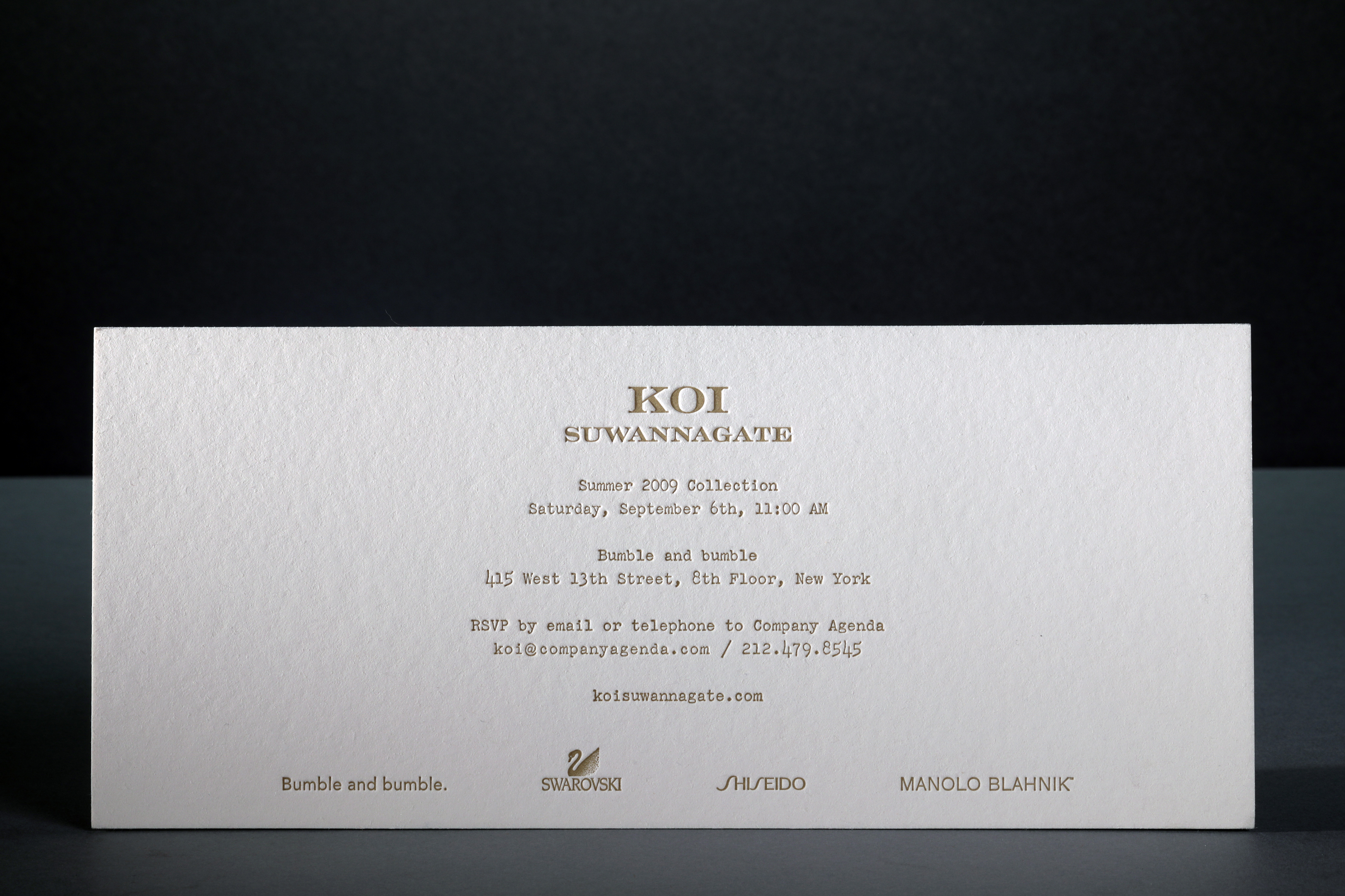 LETTERPRESSKoi Suwannagate invitation 