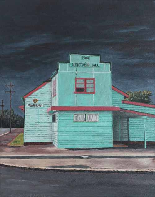 Newtown Hall — Taylor Street, Oil on Canvas, 50 x 40 cm.