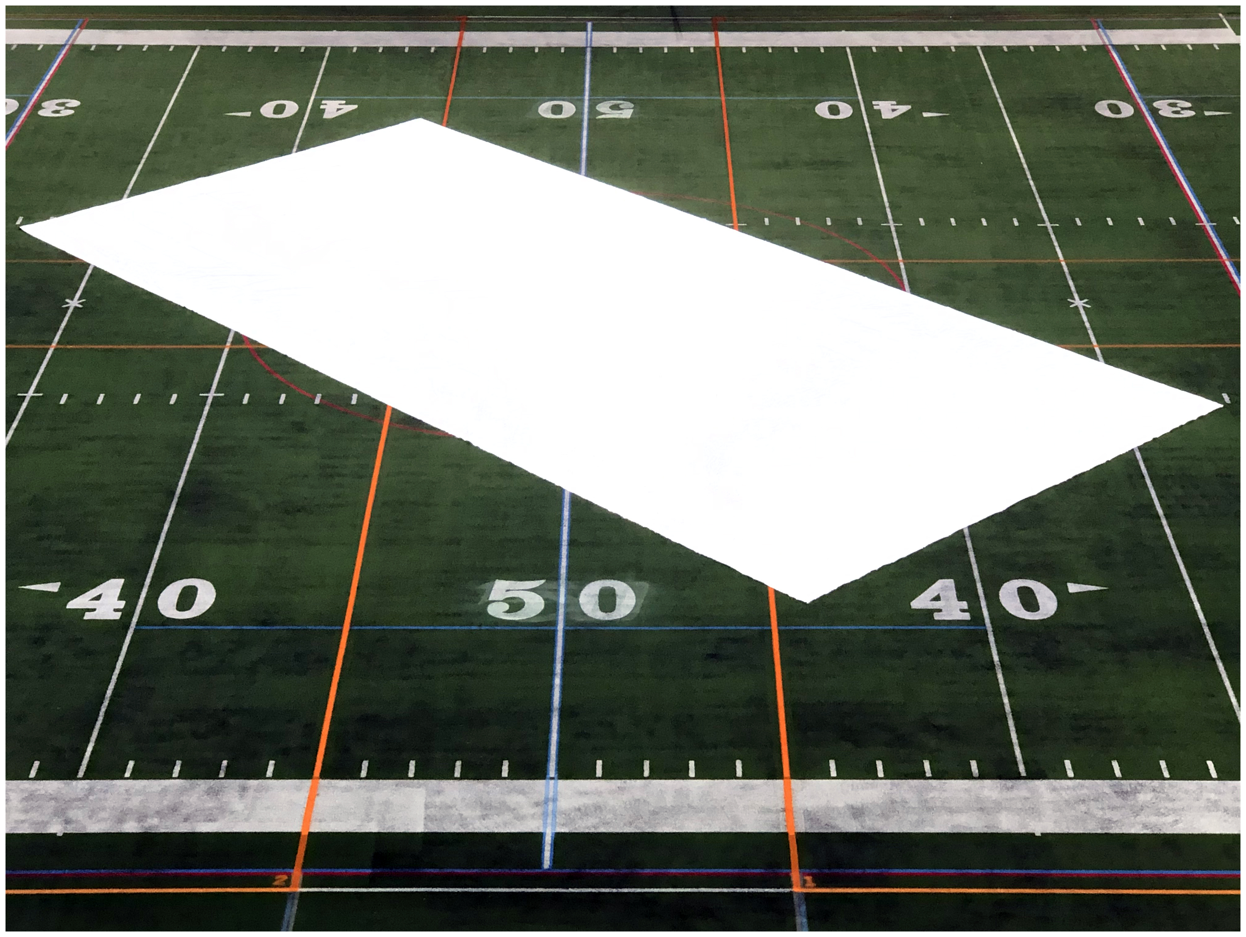 The Use of Education as a Political Football (Franklin Field), 2020Smartphone image56 x 42 in.142.24 x 106.68 cm