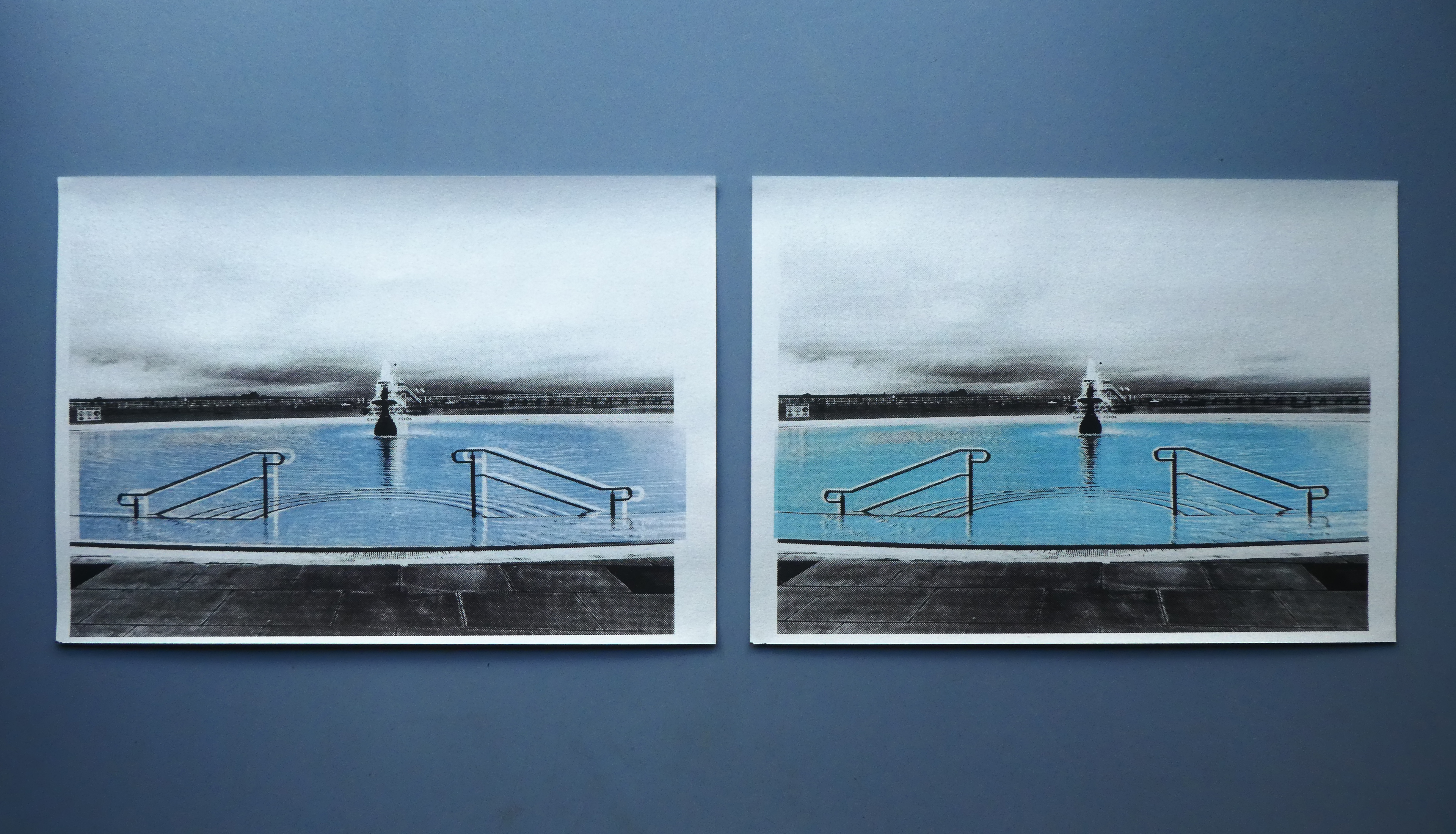Fiona Lee Fountain, Djilang/Geelong 2021. Photo: courtesy the artist. Edited for risograph by Ranch Pressing 2024