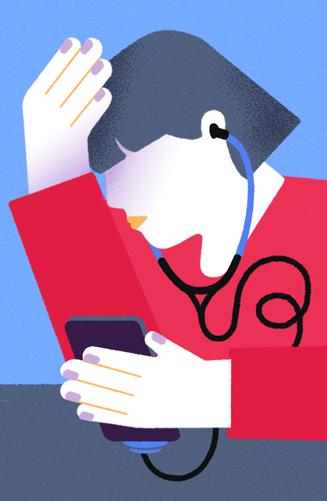 cyberchondria Illustration María Hergueta