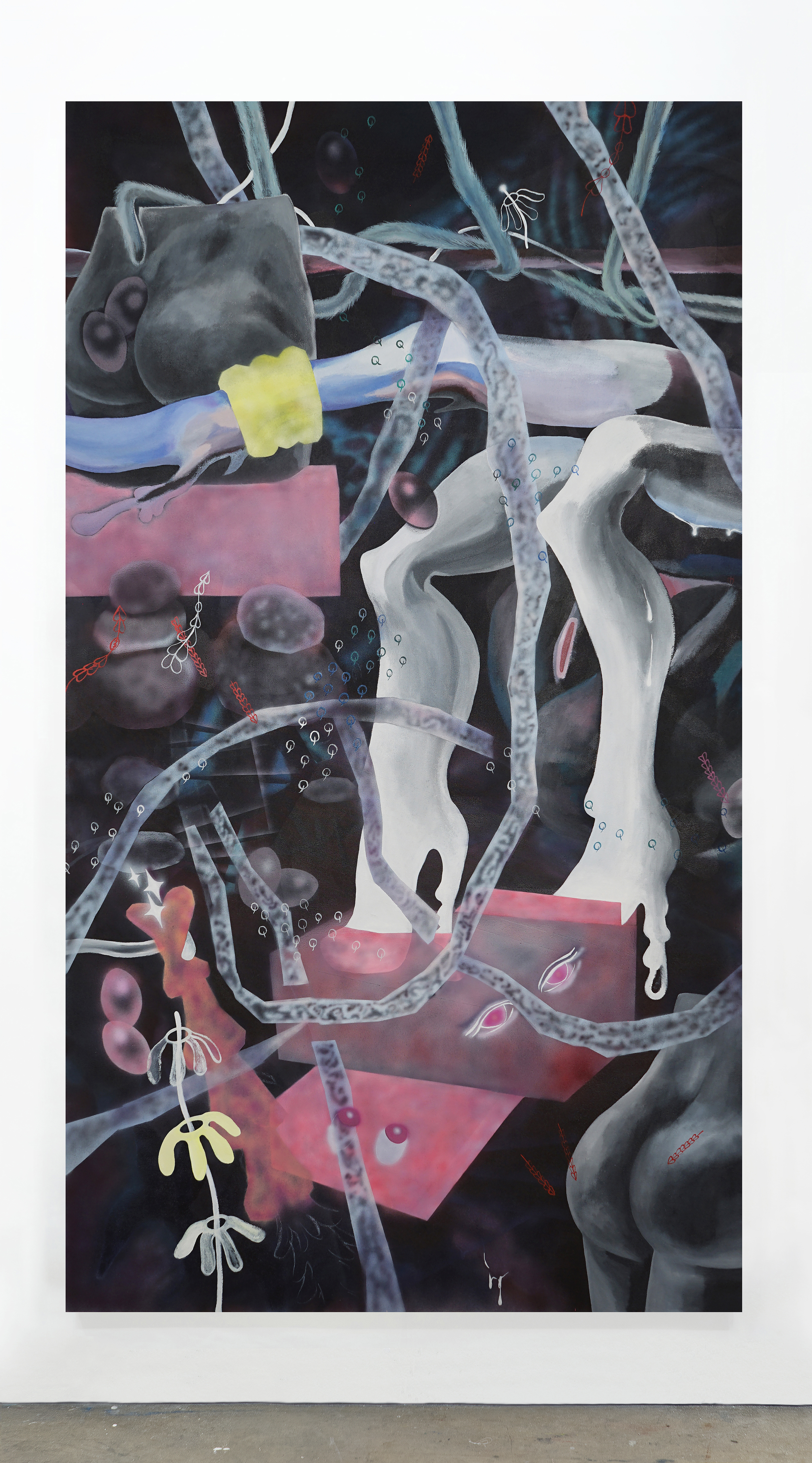 Adapting in the Dark, 2021, acrylic on canvas, 70 x 38 IN