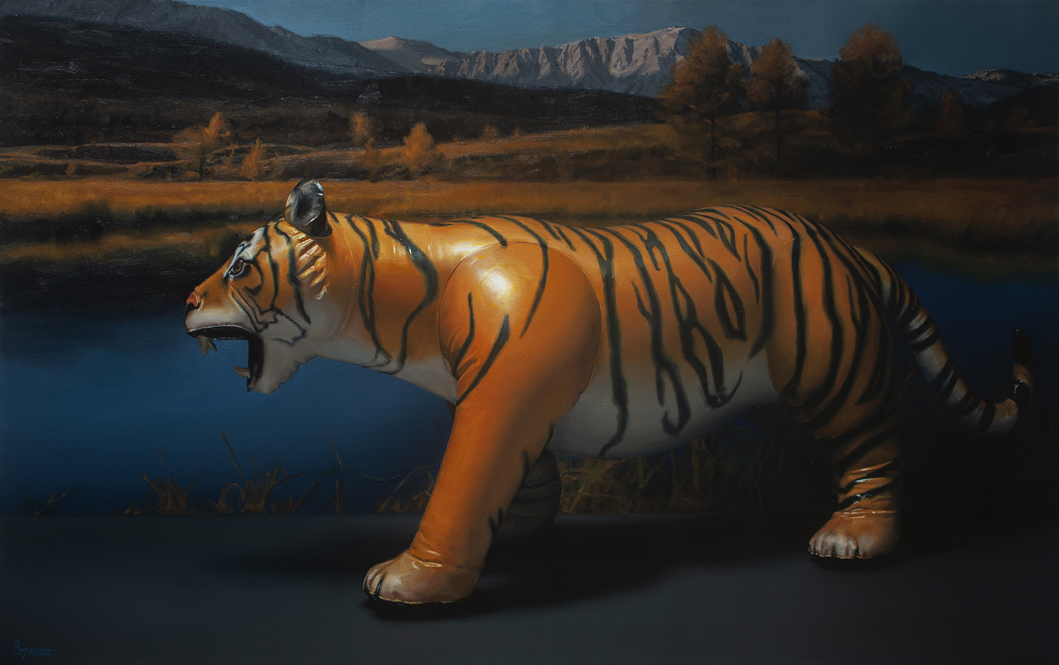 'Siberian Tyger'. Oil on canvas