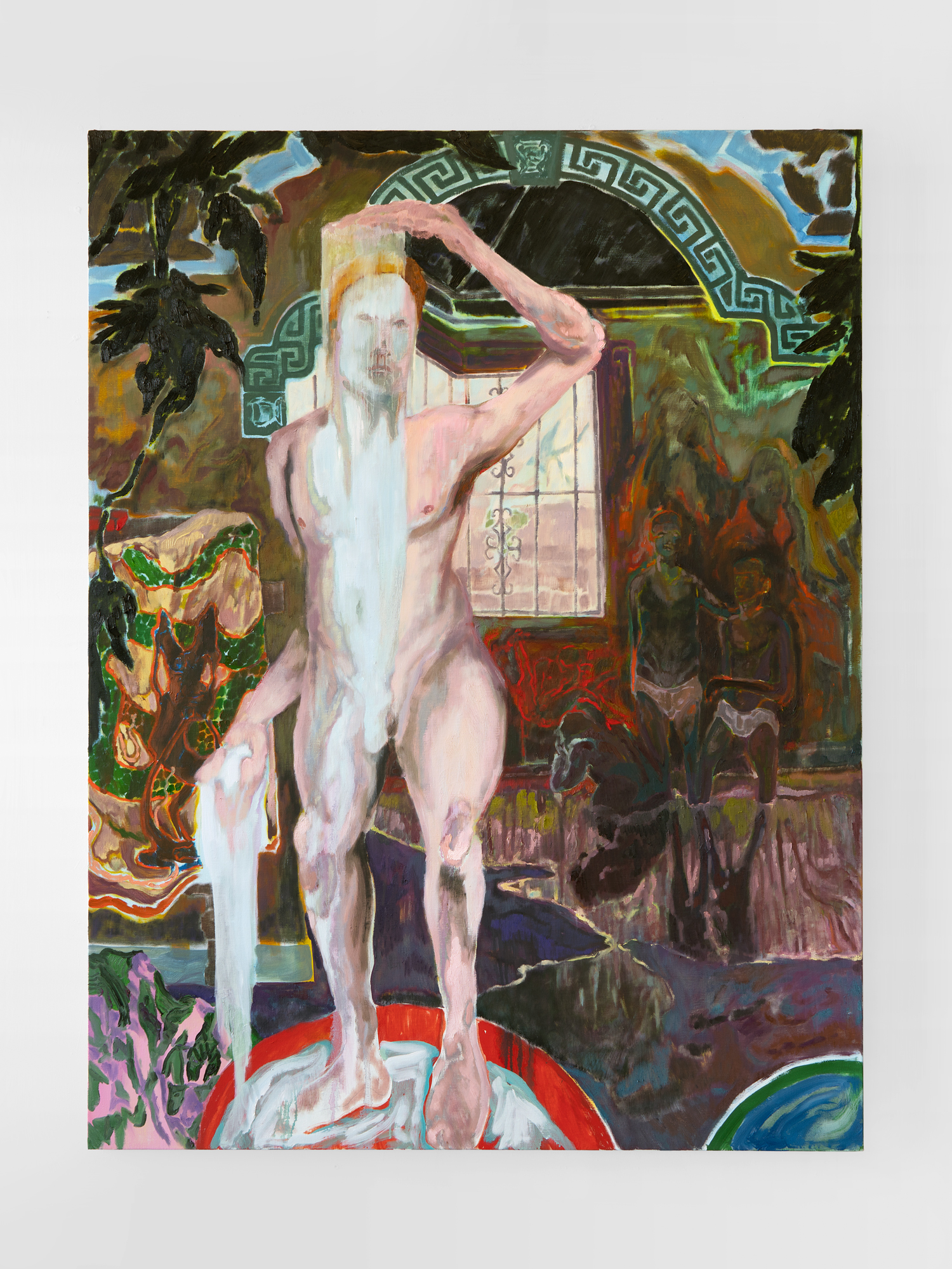 Four Bathers, 2022, oil on linen, 78.75 x 59 in