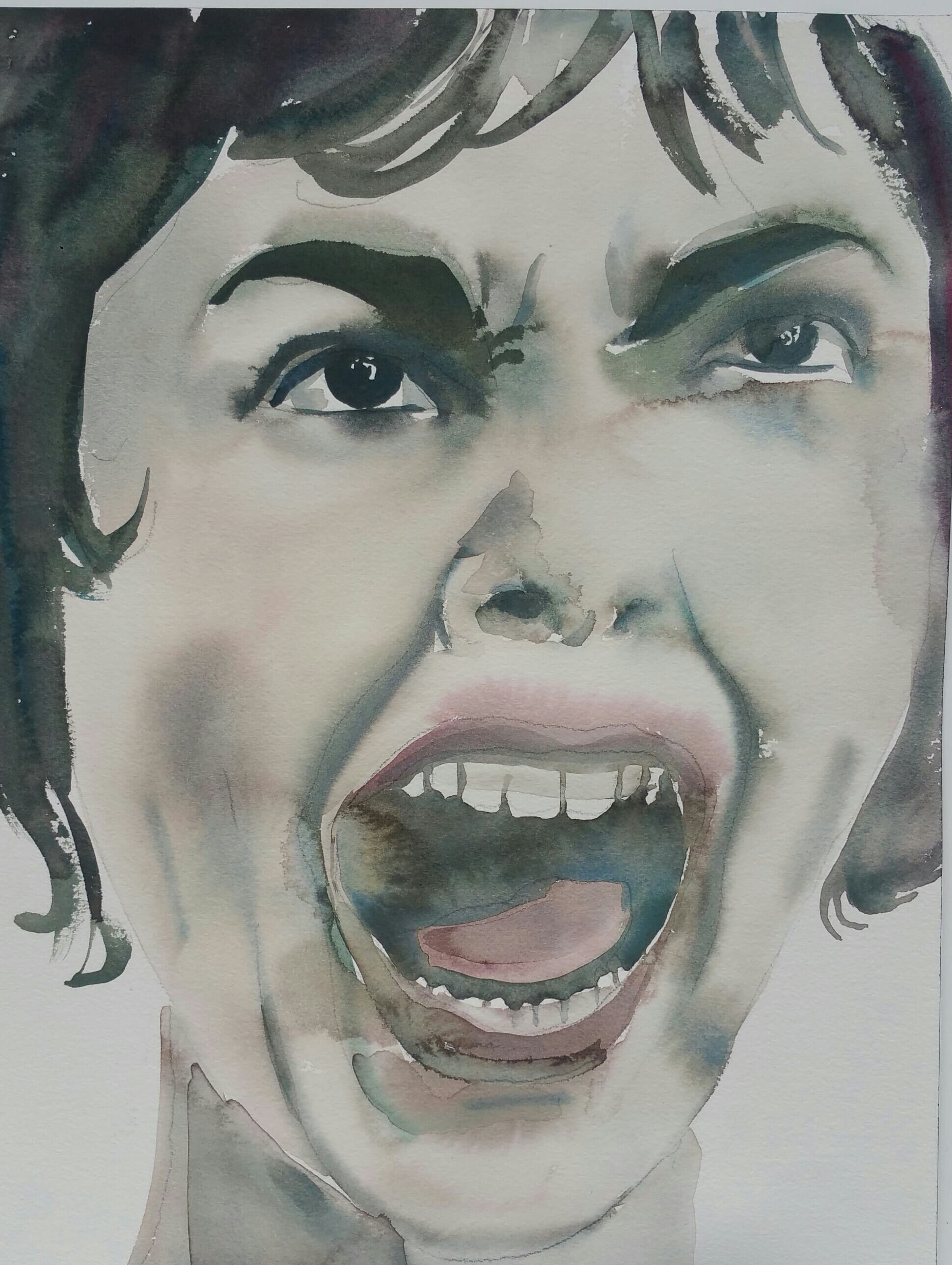 Série hurleurs, aquarelle, 30x40 cm, 2020