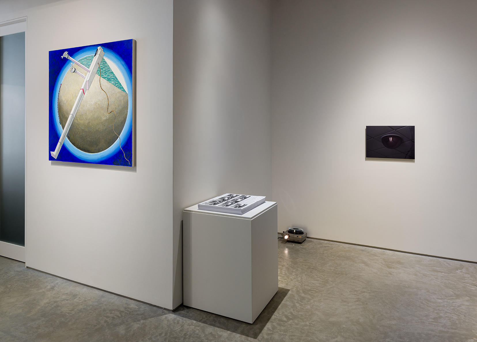 Installation view of "Spinning in Place," 601Artspace. Photo by Etienne Frossard.