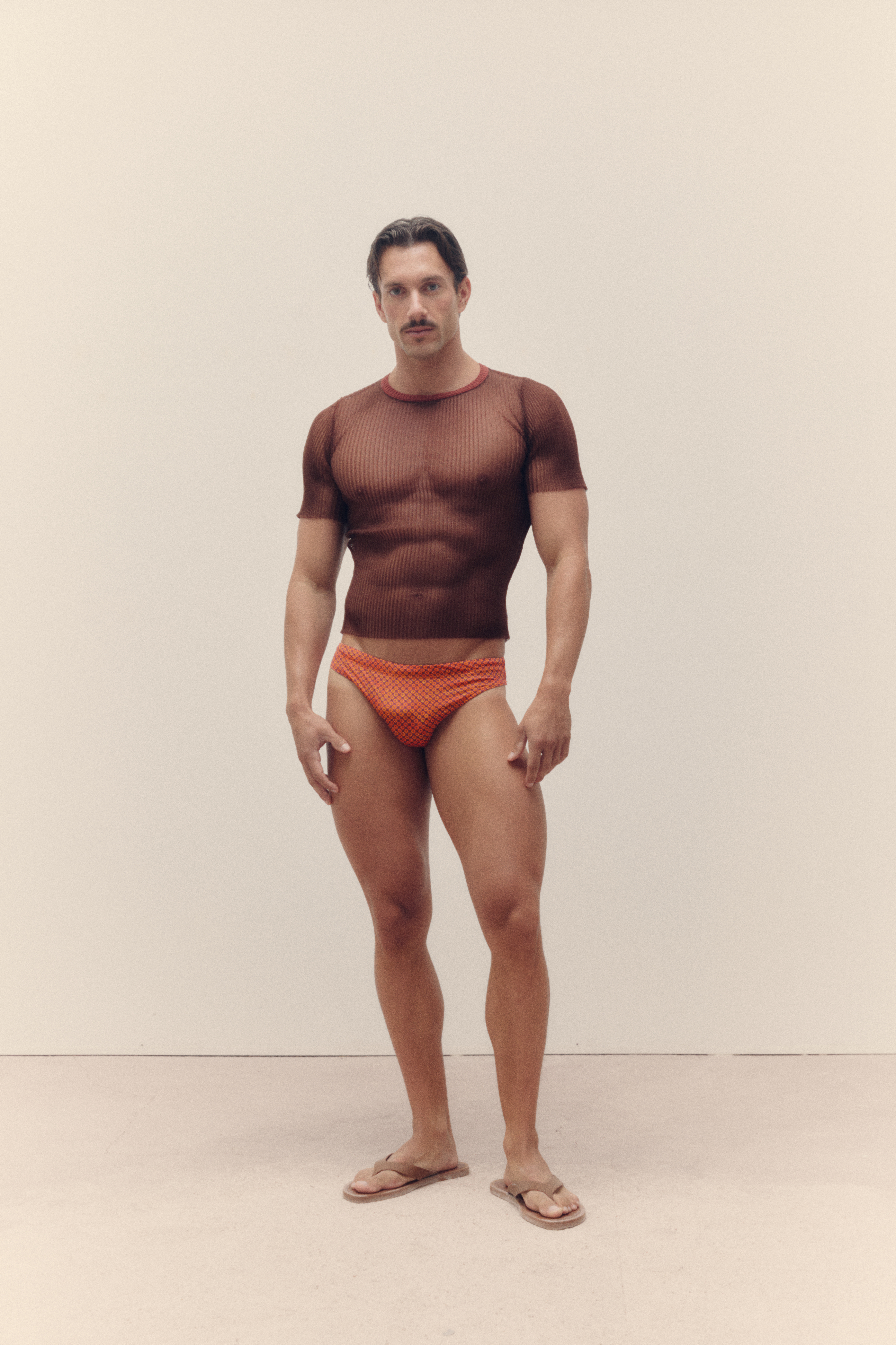 Kristal Brown Knit T-shirt