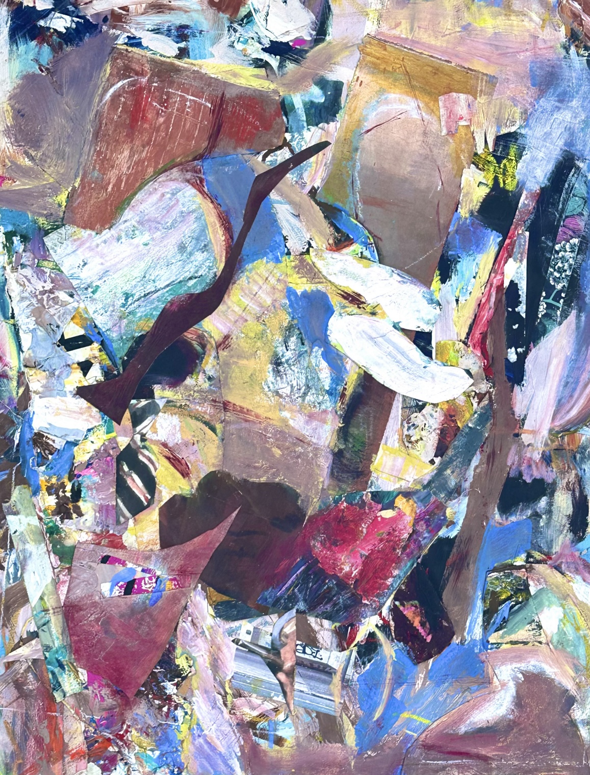 The Striped Tie / 46 x 56 / Mixed Media on Canvas / Original Painting - Gerald Ford