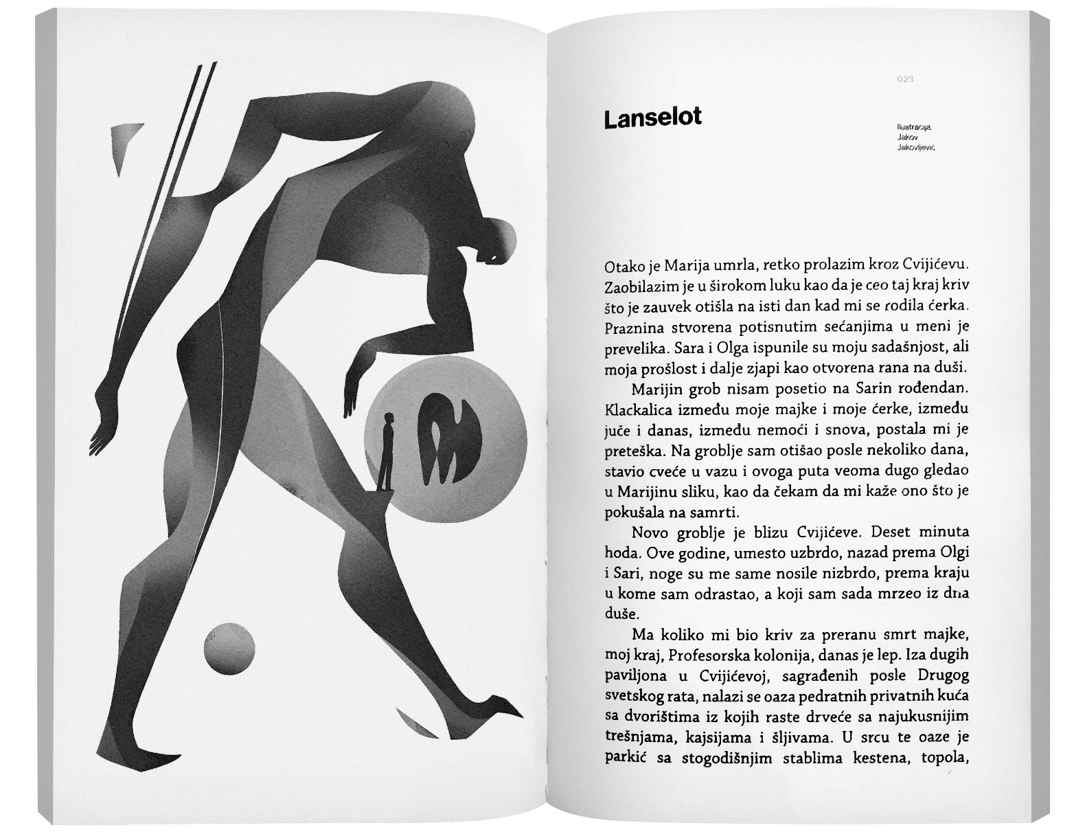 I was invited to illustrate one of the short stories, titled Lanselot