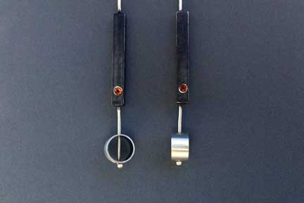 Circles & Rectangles I, Earrings 